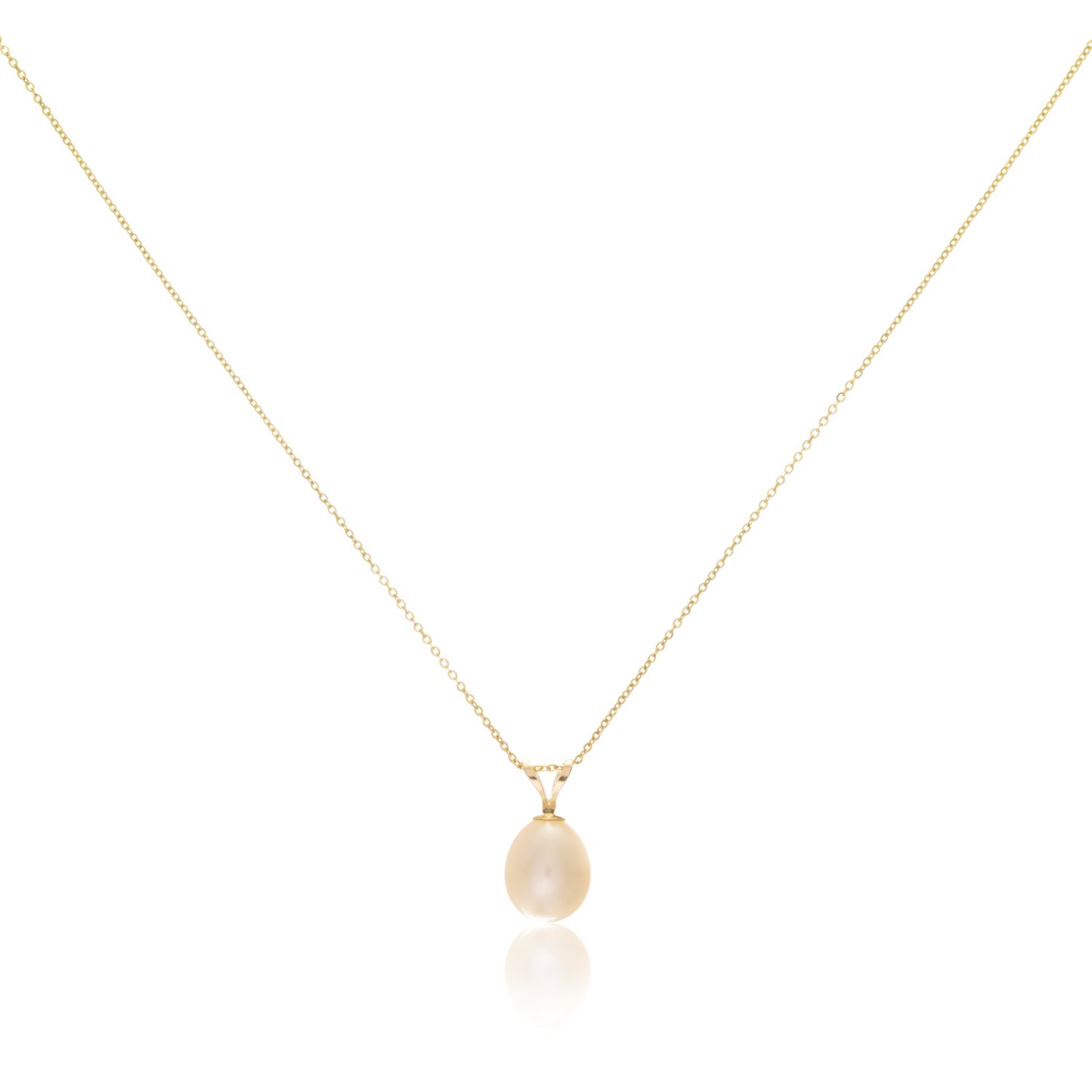 Women’s Gold / White Thurloe White Pearl & 9Ct Gold Pendant | Auree Jewellery