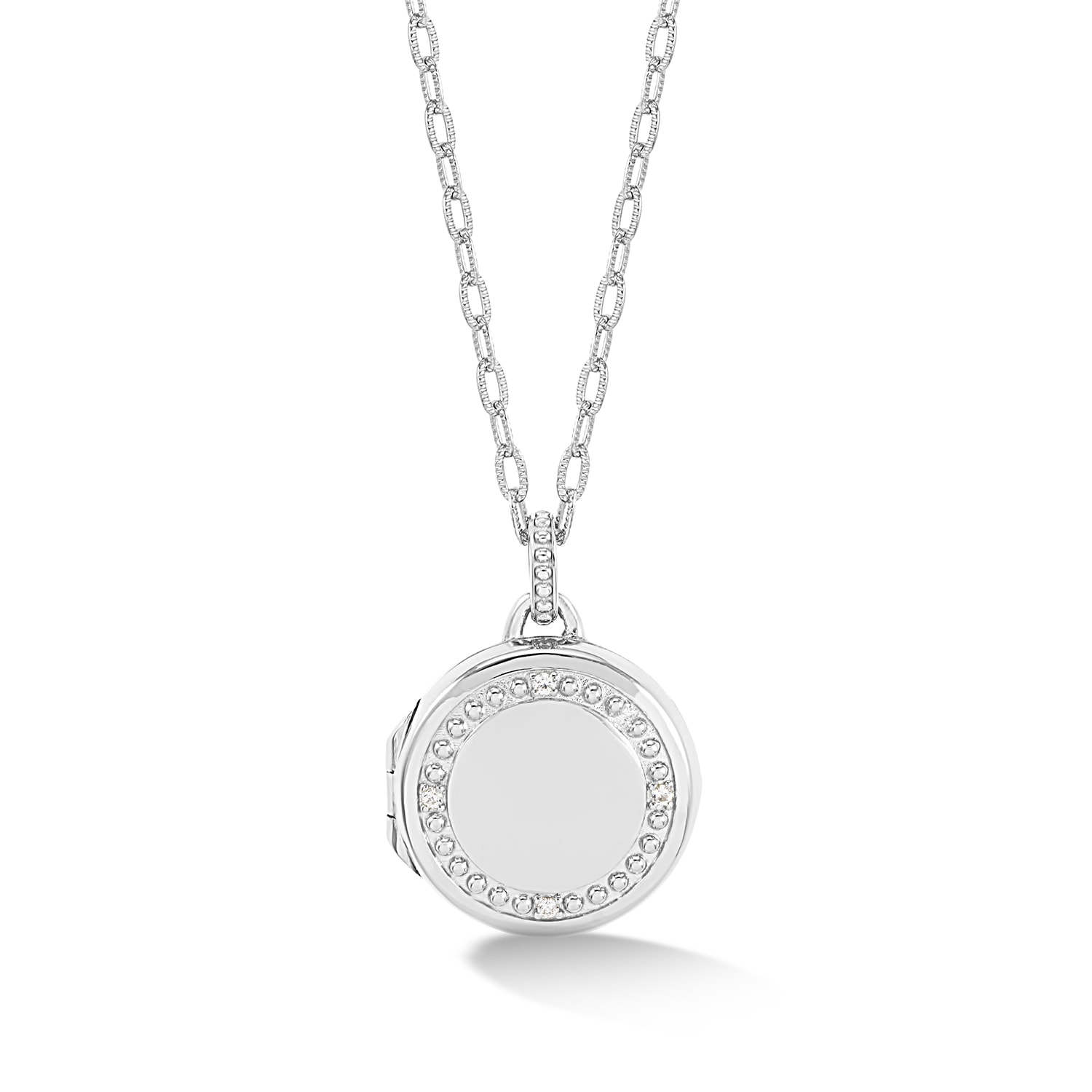 Dower & Hall Women's Gleam Sapphire Locket In Silver In Metallic