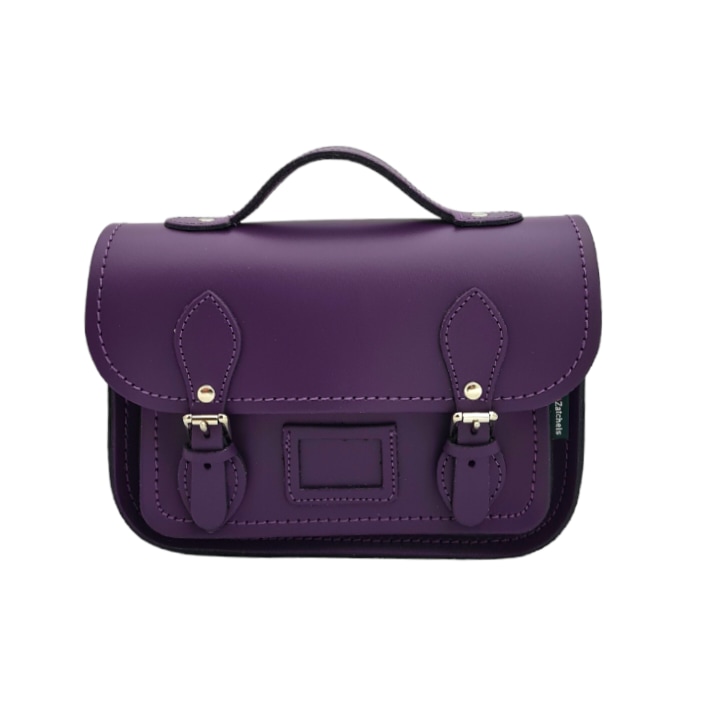 Women’s Pink / Purple Leather Midi Satchel - Purple One Size Zatchels