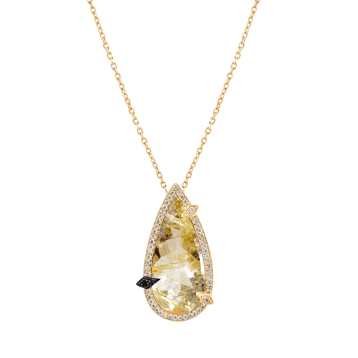 Sally Skoufis Women's Gold / White Nourish Necklace With Gold Rutile In Gold In Multi