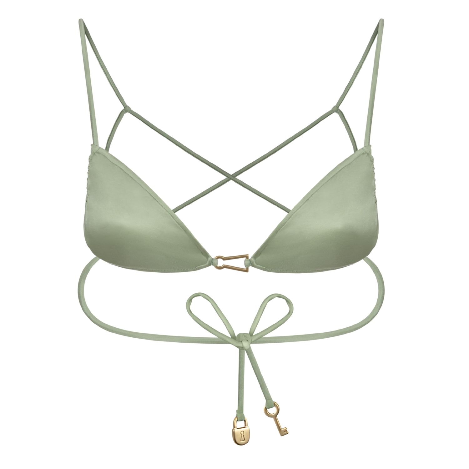 Bianca Resortwear Women's Green India Bikini Top In Sage In Green