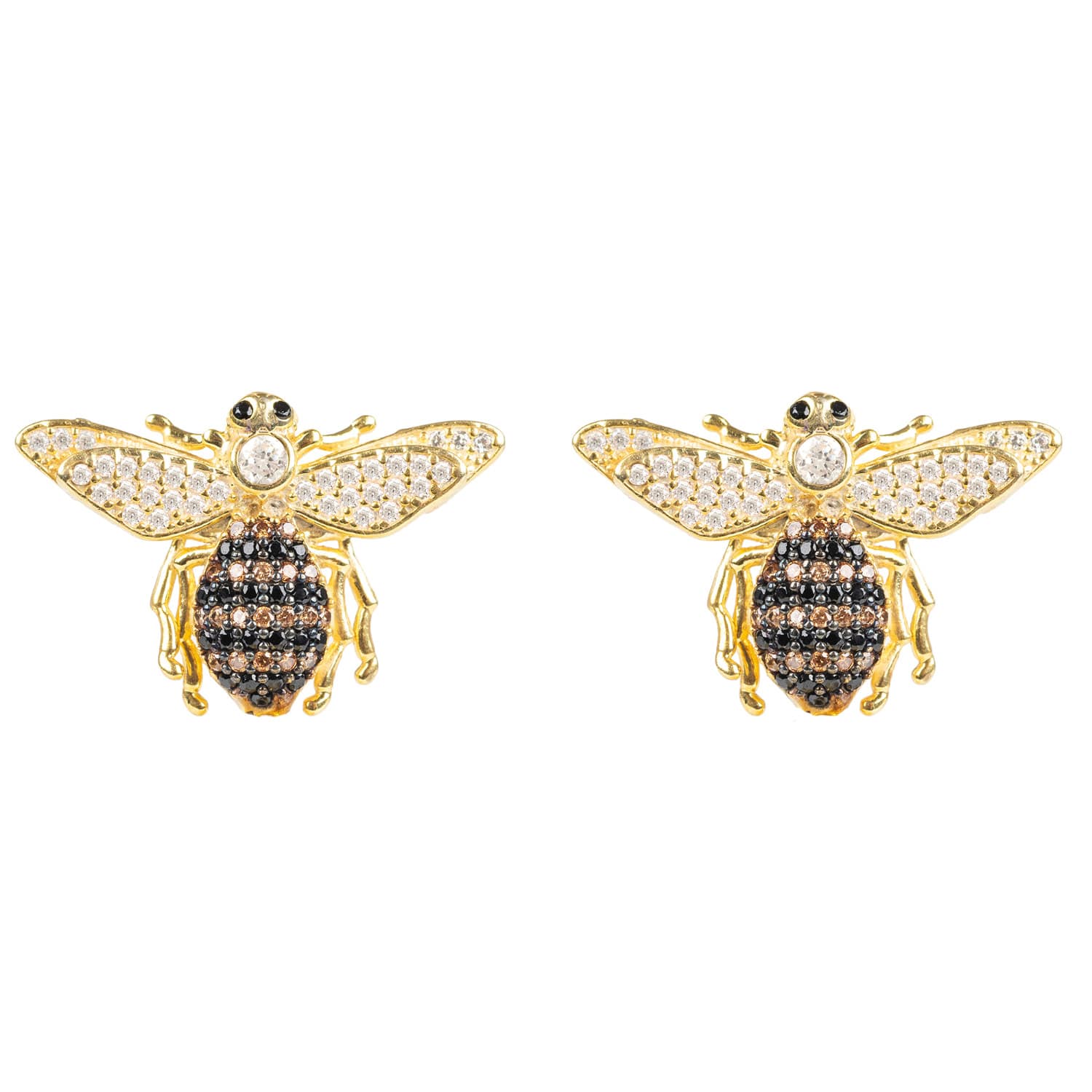 Honey Bee Stud Earrings Gold | LATELITA | Wolf & Badger