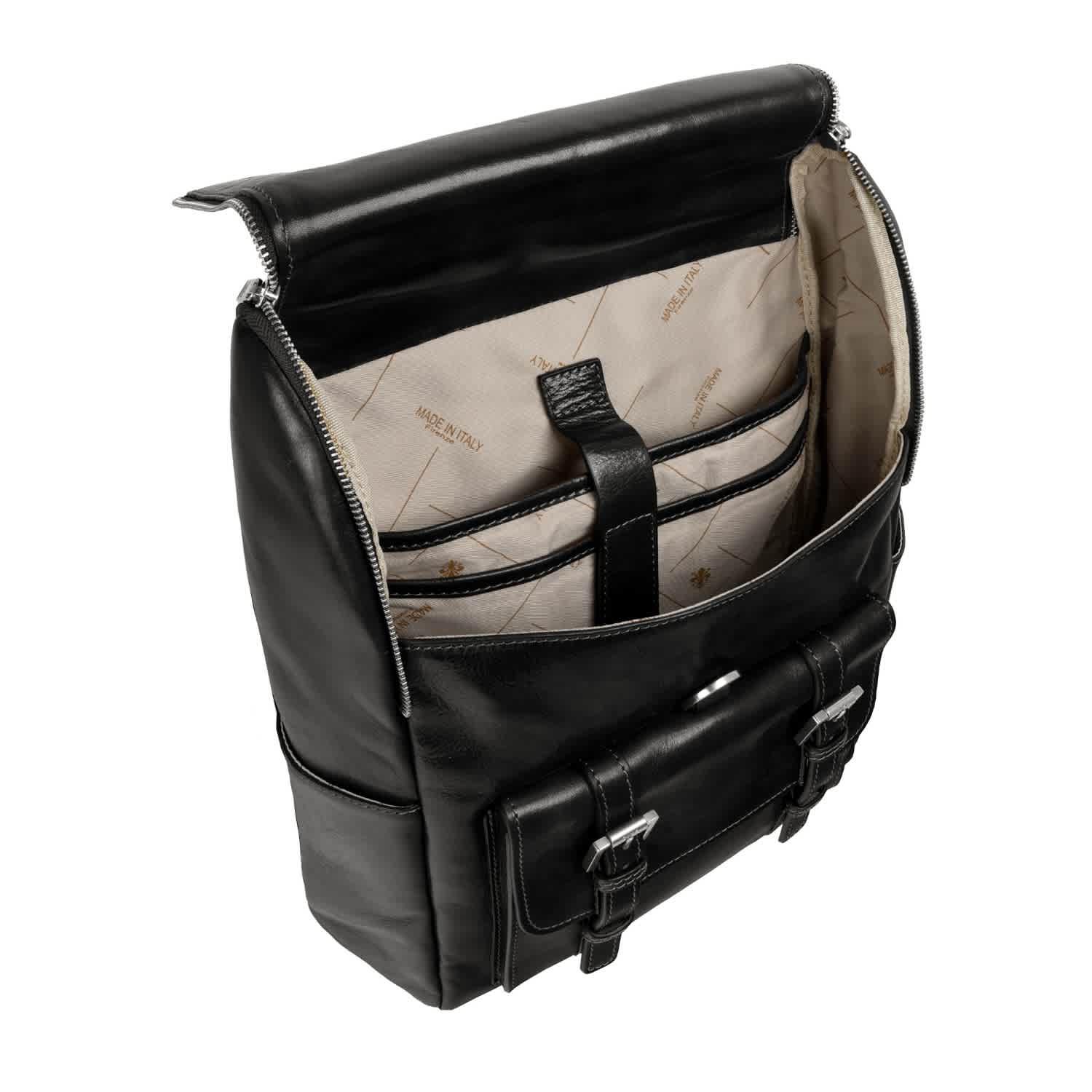Large Black Leather Backpack - The Odyssey | Time Resistance 