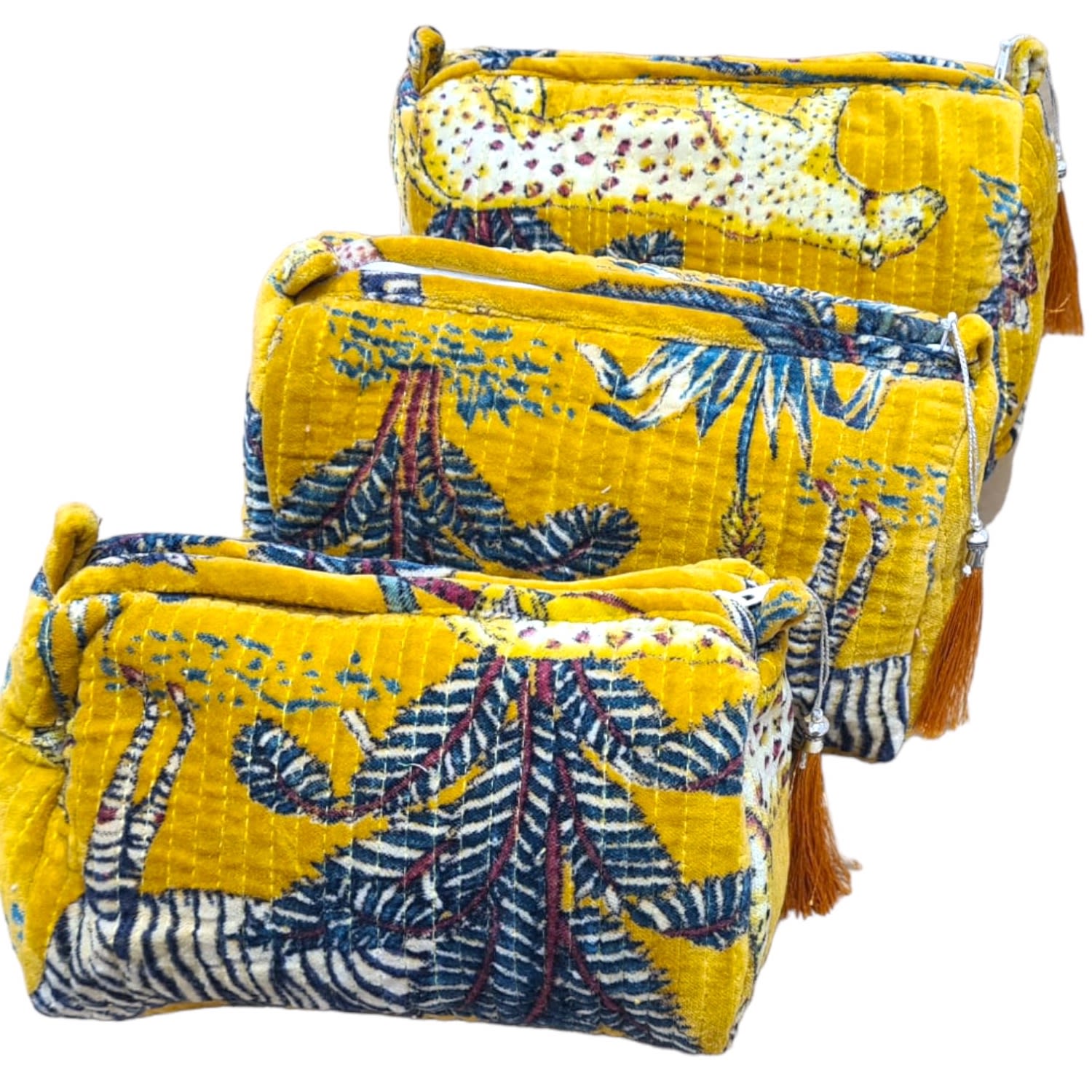 Conscious Yoga Collective Yellow / Orange The Jungle Velvet Three Piece Travel Set