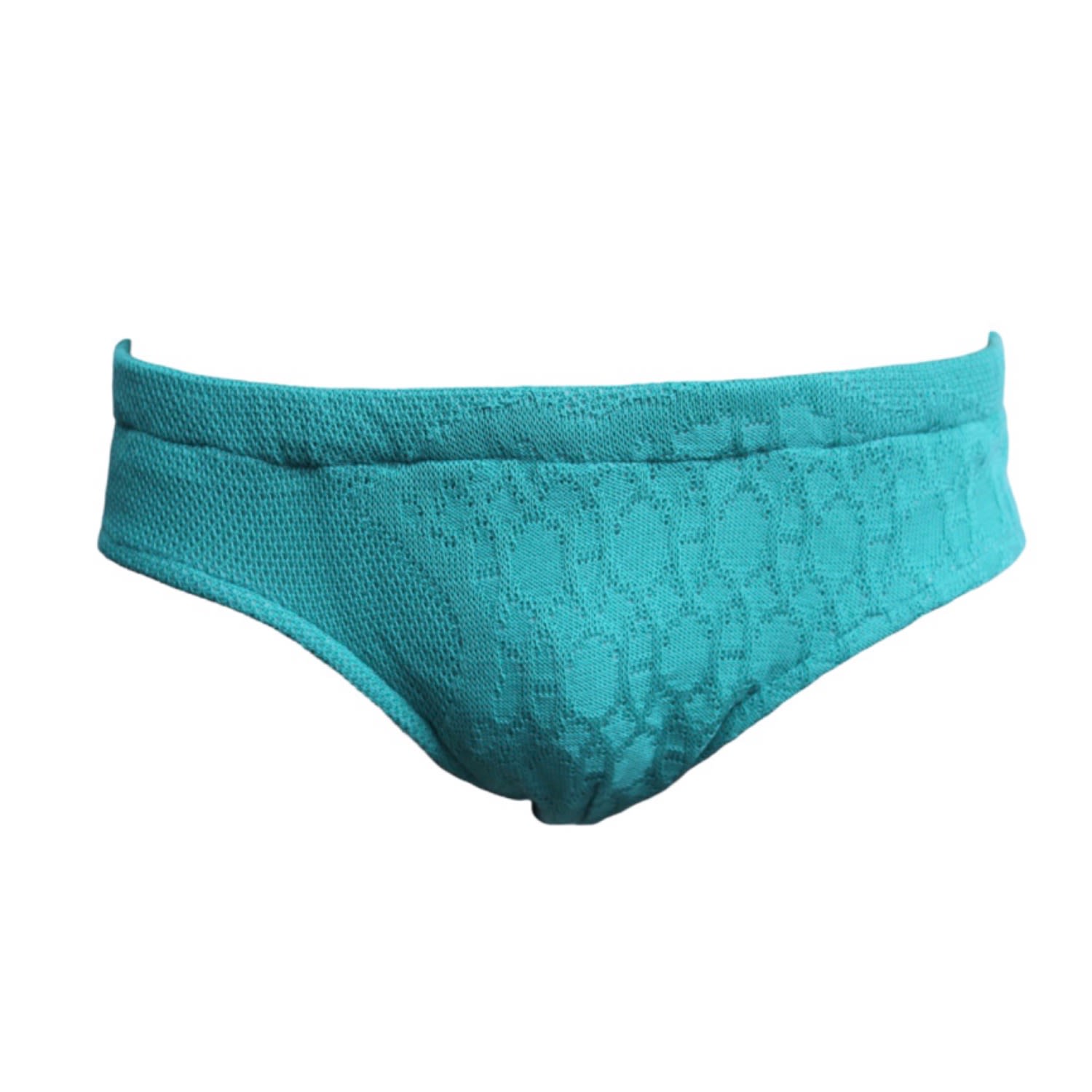 Maria Aristidou Men's Green Aella Engraving Swim Brief In Green