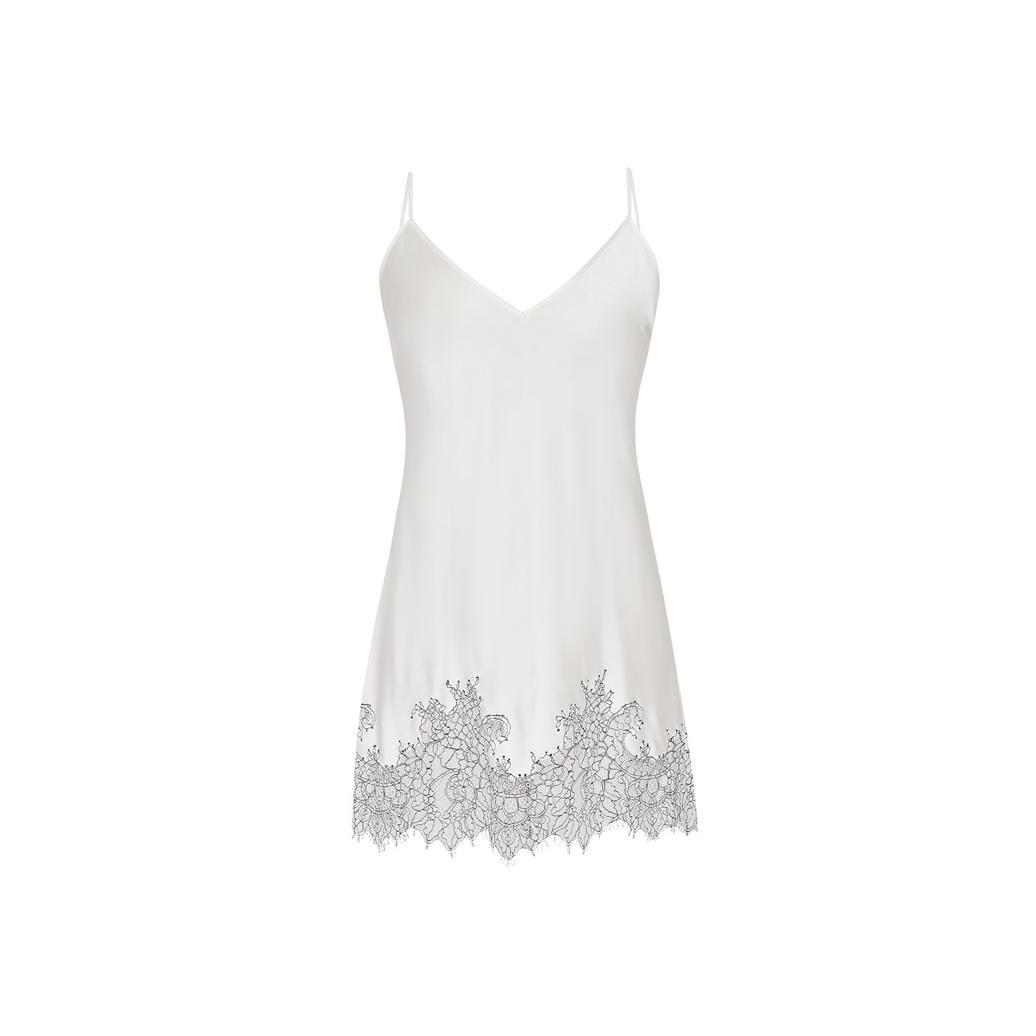 Avenue 8 Women's White Lace Detailed Mini Dress In White