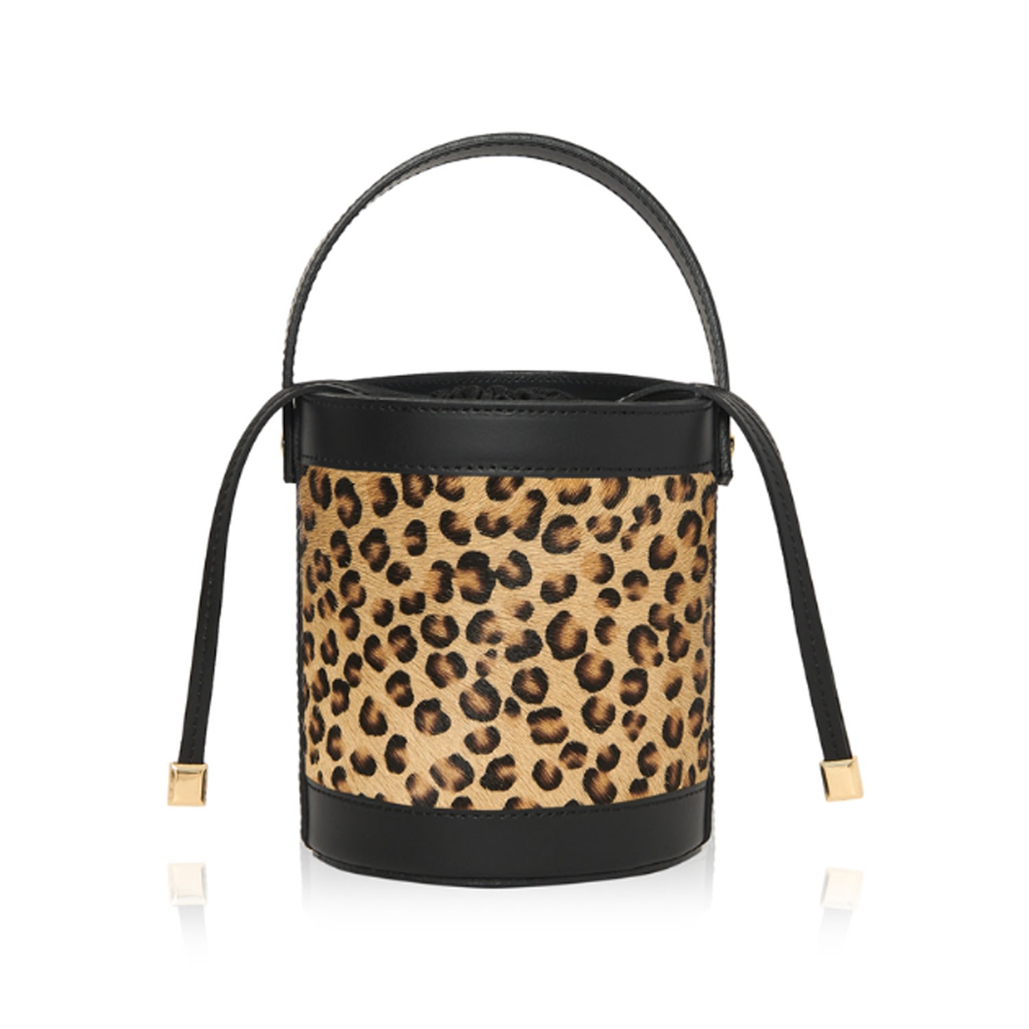 Women’s Black Anse Animal Print Bucket Bag - Jaguar Print Betsy & Floss