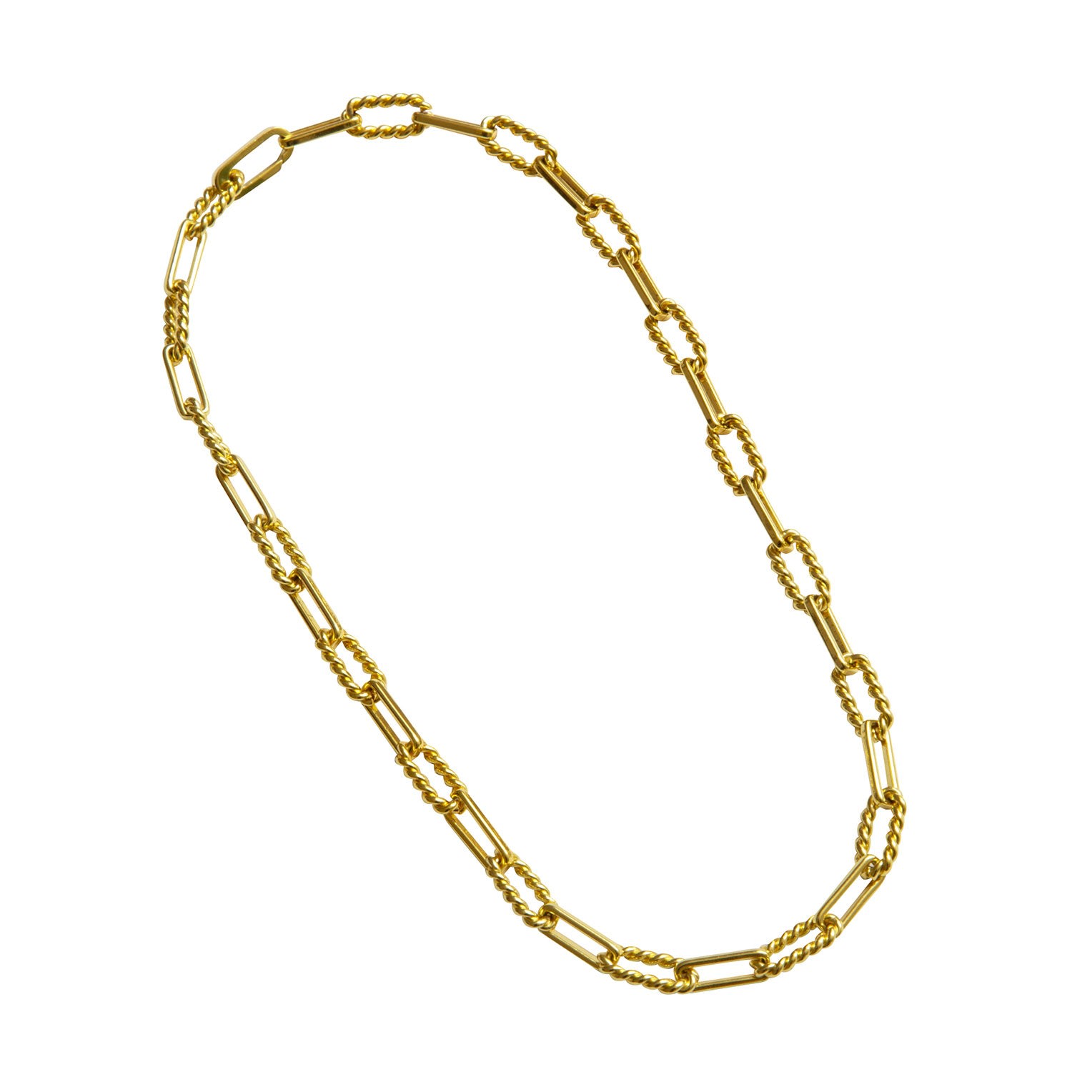 Outofoffice Women's Bobby Chain Necklace Minimalist Modern Gold Layering Luxury Seamless Clasp Unisex