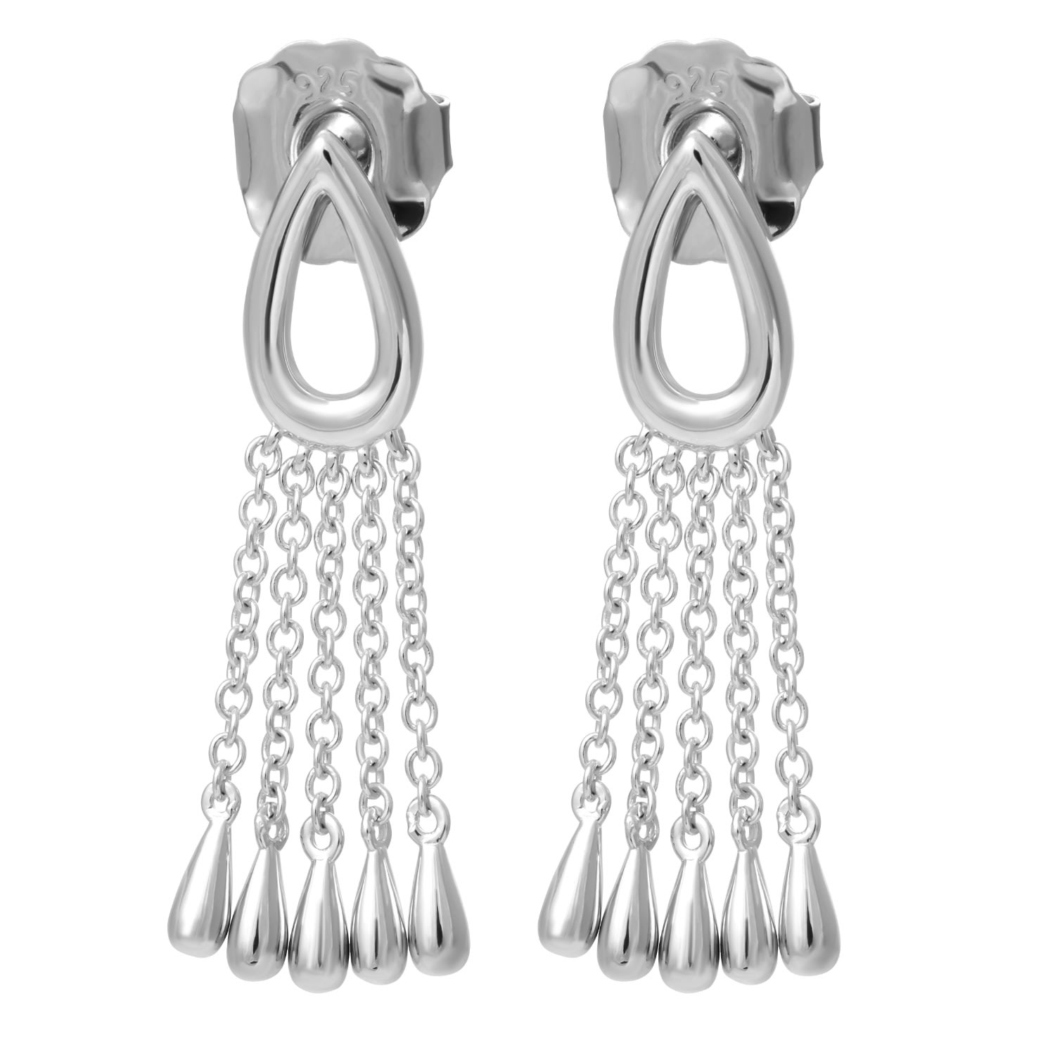 Lucy Quartermaine Petal Chandelier Earrings In Silver