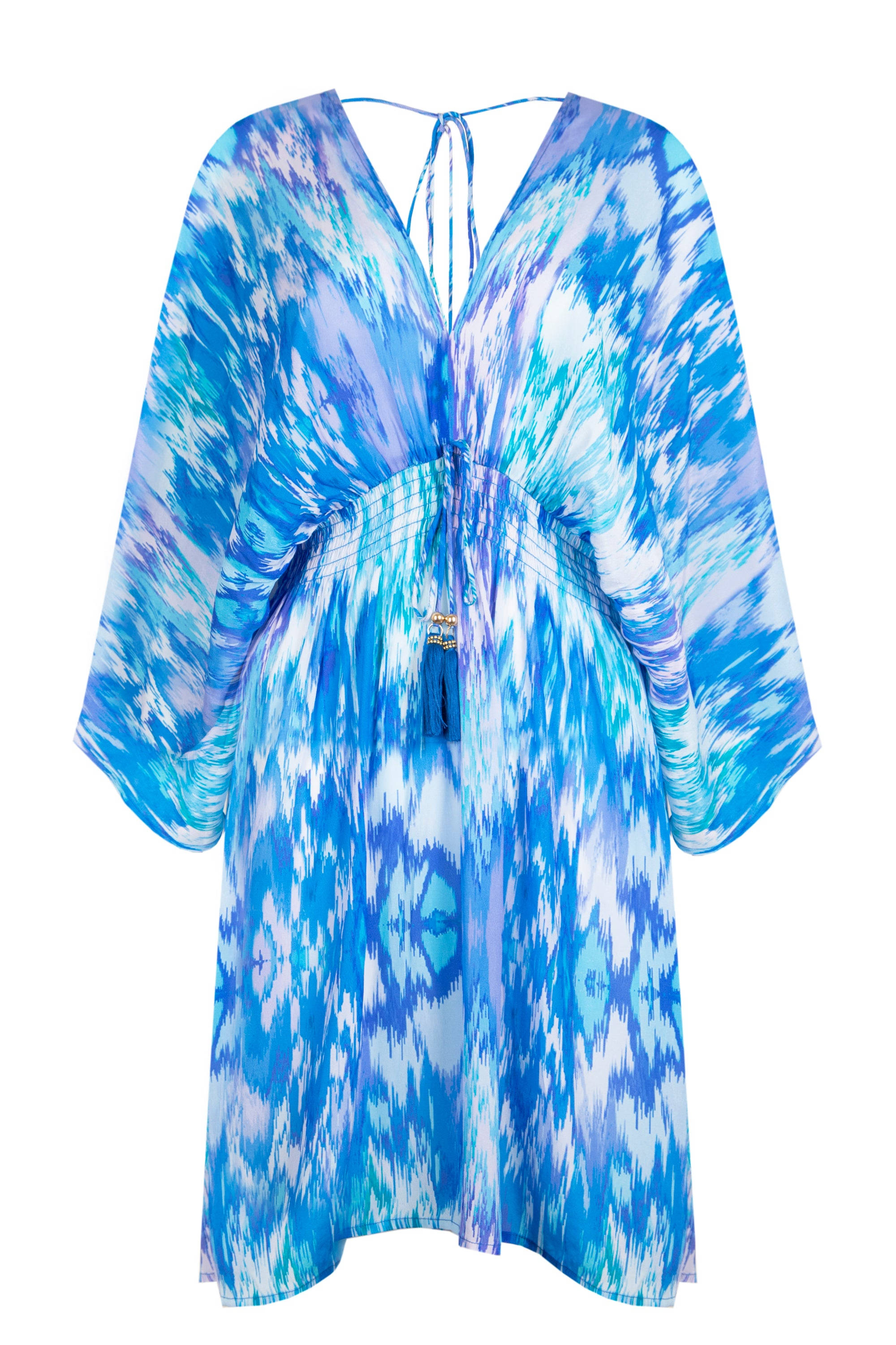 Sophia Alexia Women's Blue Sea Dream Mini Capri Kimono Dress In Blue