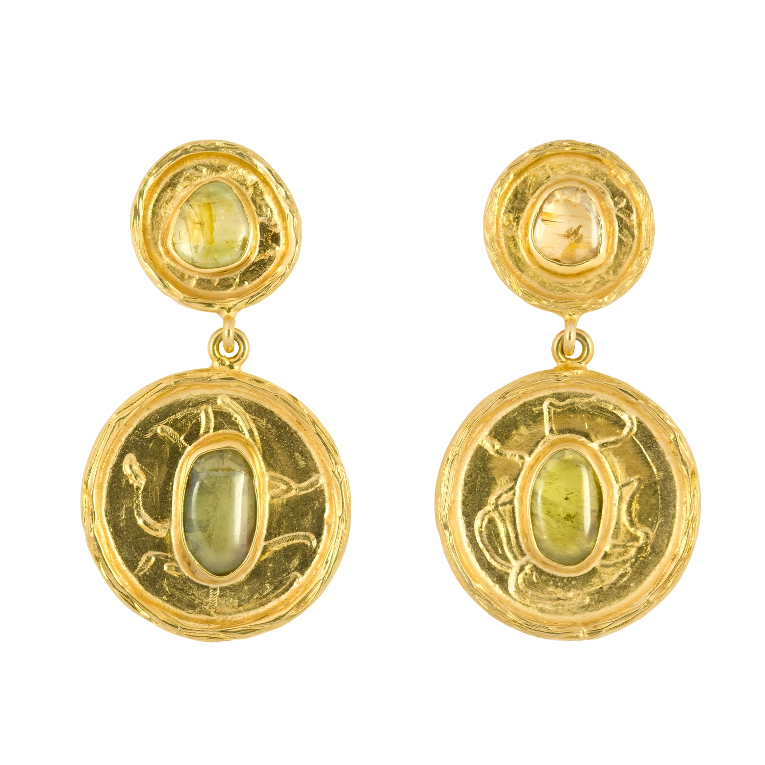 Women’s Levantine Gold Earrings 1610Istanbul