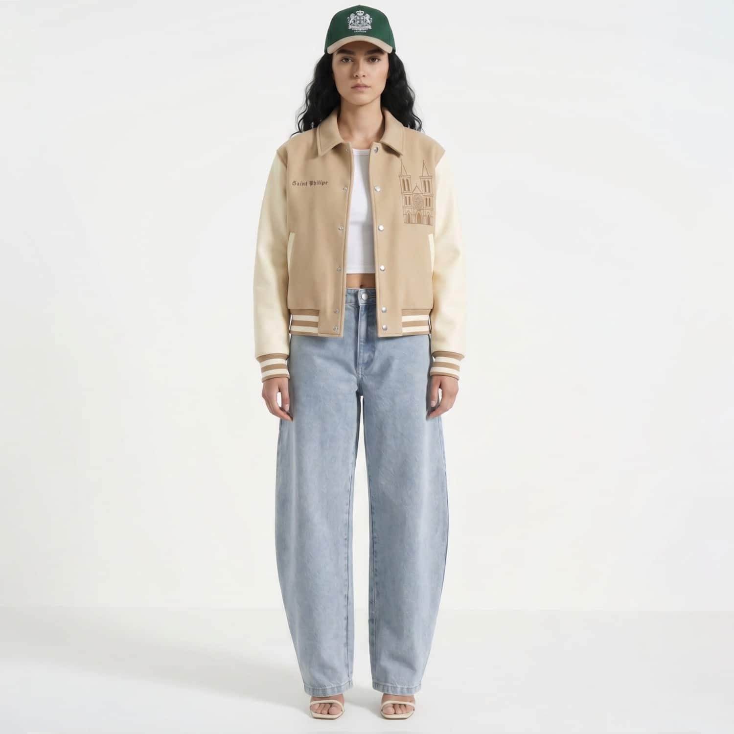Saint Philippe Cathedral Varsity Jacket | Freak vault | Wolf & Badger