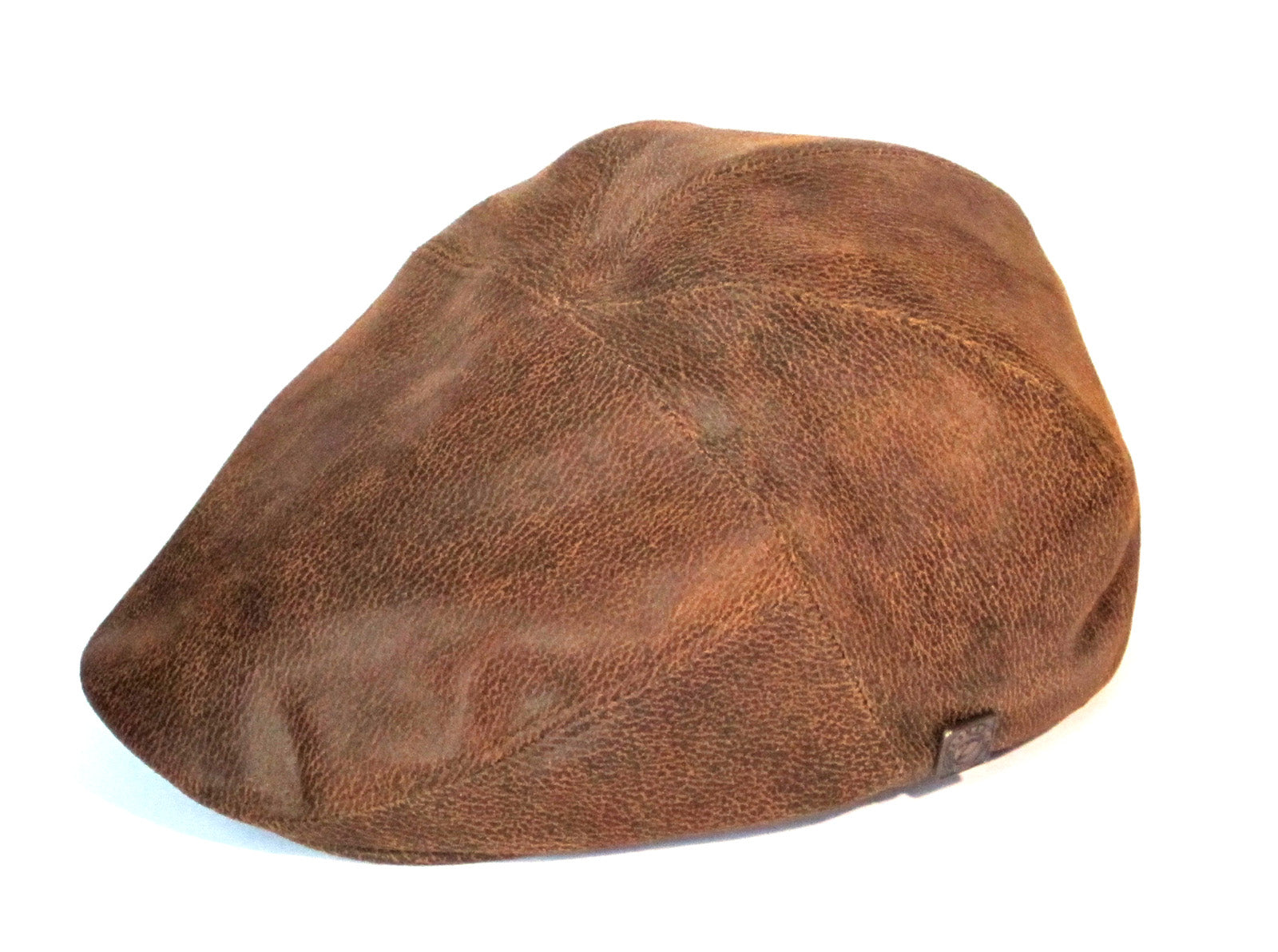 Dasmarca Hats Alex Rust Brown Leather Cap For Men In Brown