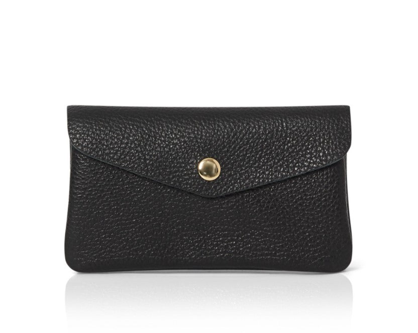 Women’s Medium Popper Leather Purse In Black Betsy & Floss