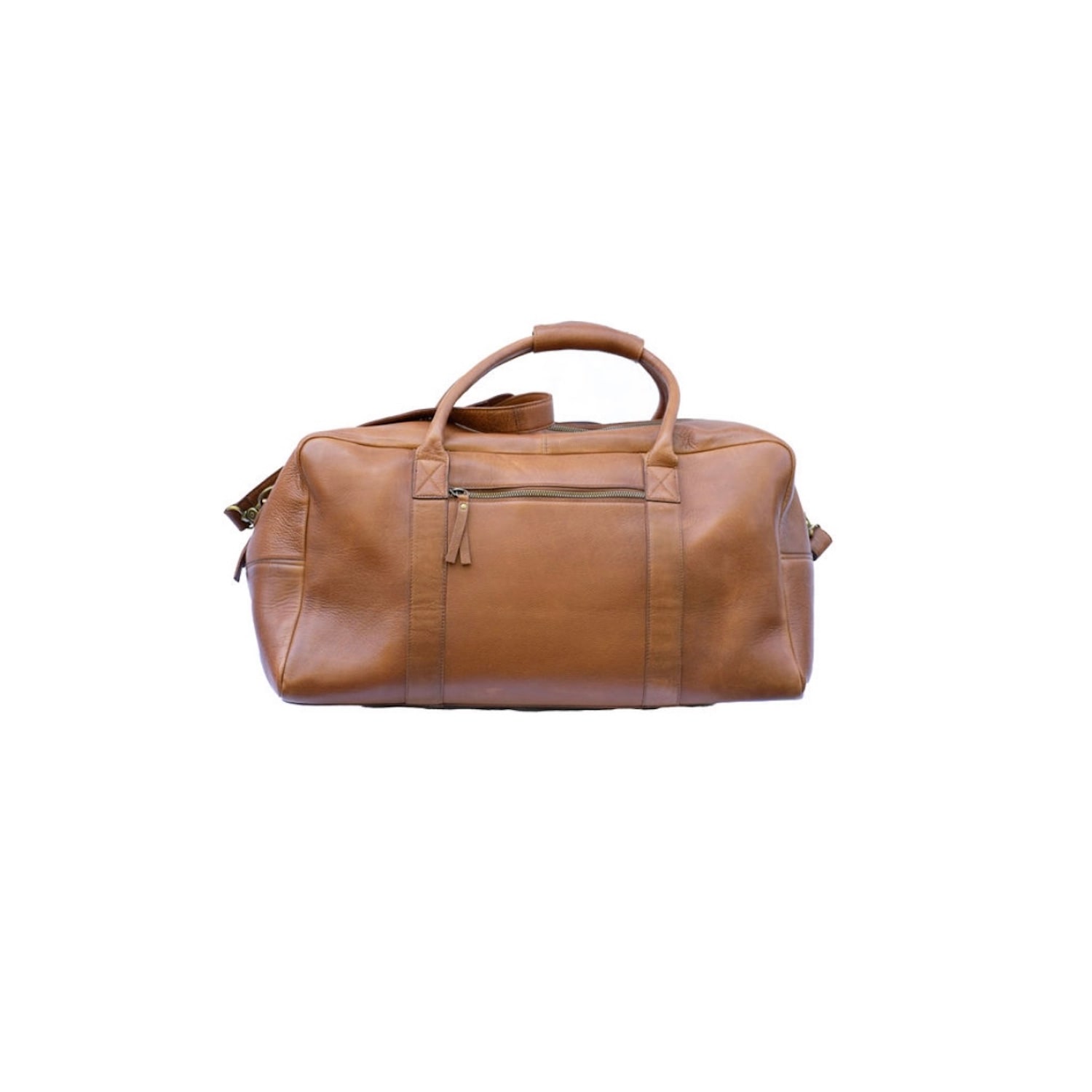 Leatherco. Brown Men's Leather Travel Overnight Bag In Walnut