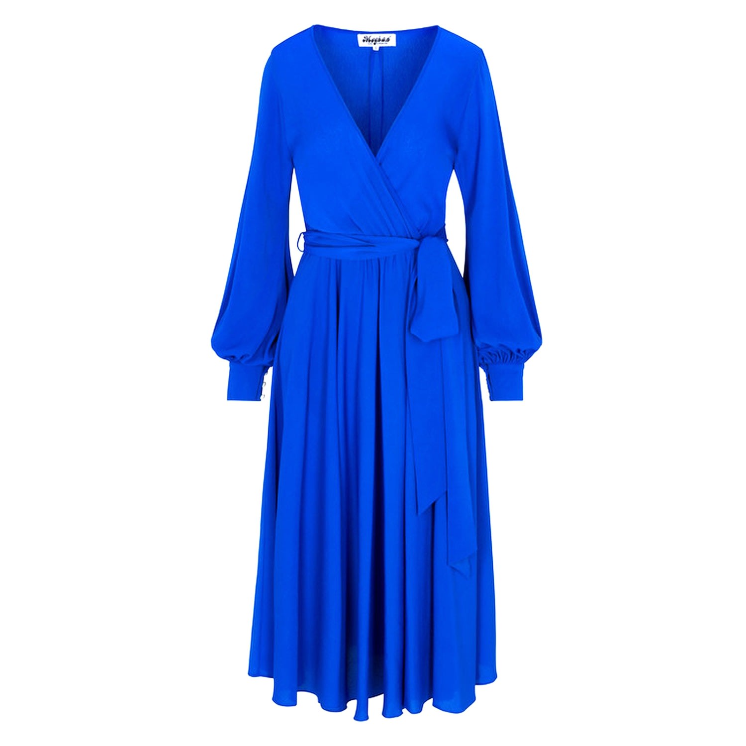 Meghan Fabulous Women's Blue Lilypad Midi Dress - Royal In Blue