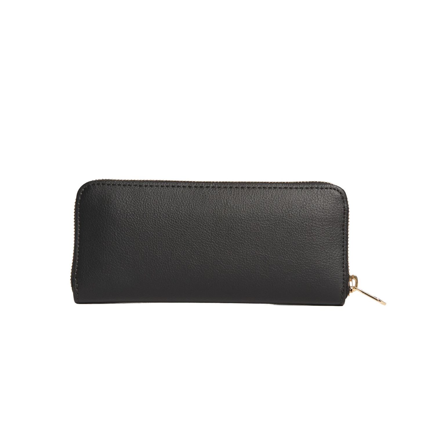 Allegorie Women's Black Apple Leather Long Wallet In Black