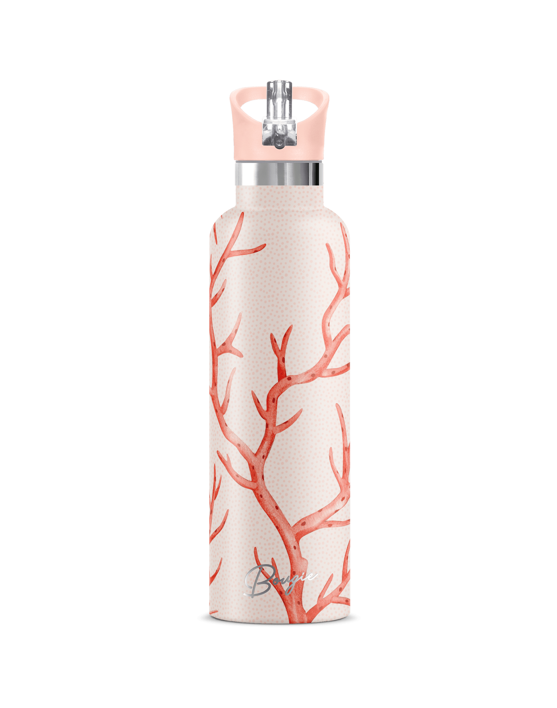 My Bougie Bottle Women's Yellow / Orange Corallia Coral Insulated Water Bottle Peach Lid In Yellow/orange