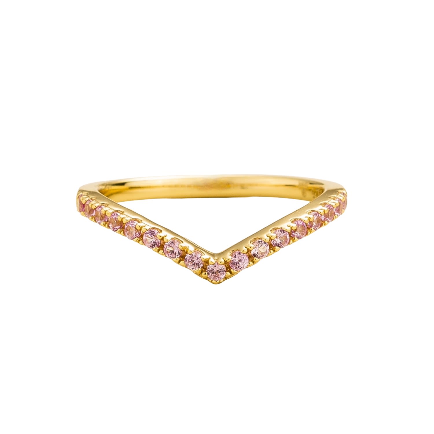 Juvetti Women's Gold / Pink / Purple Kasso Ring In Pink Sapphire Set In Gold