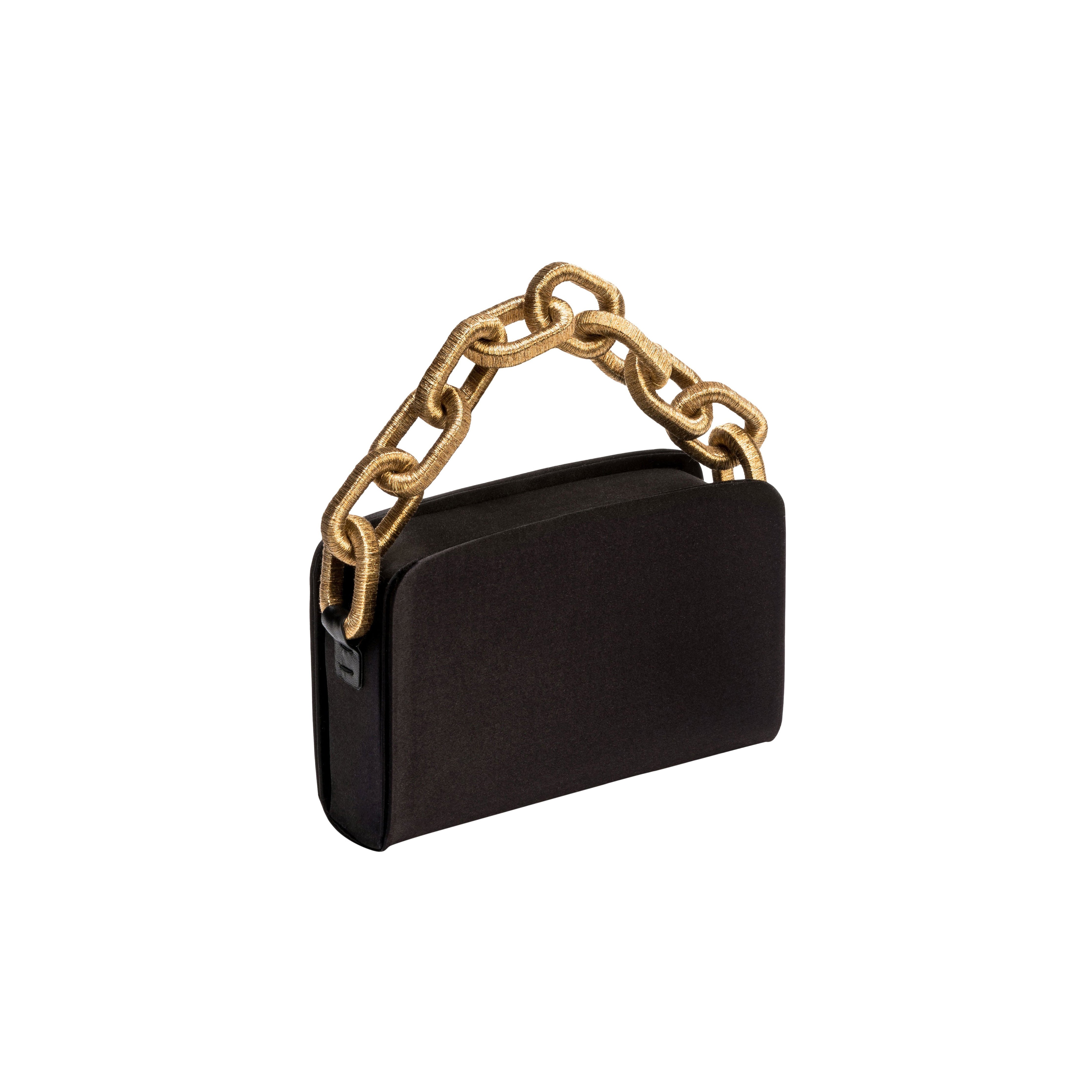 Women’s Gold / Black Catena Black Two-Sided Bag One Size Serena Uziyel