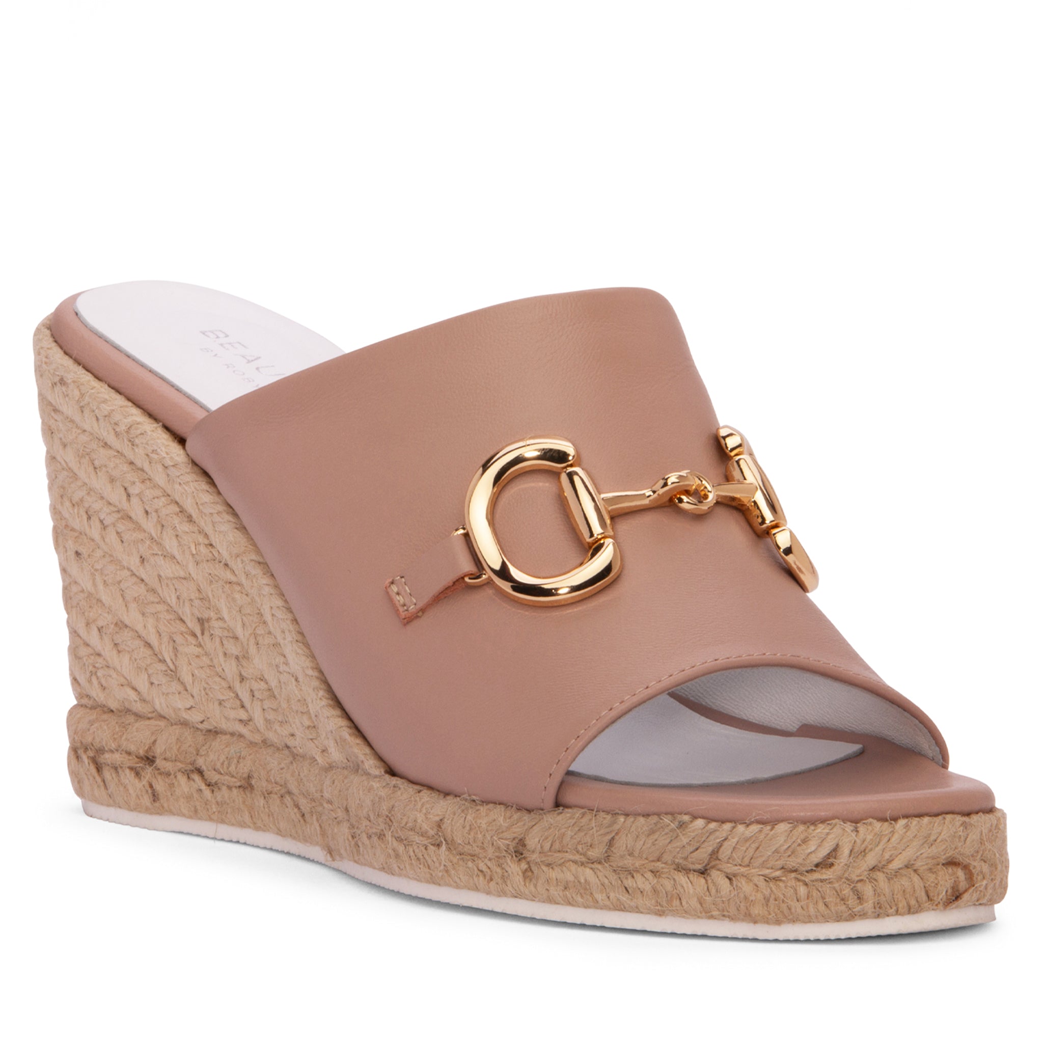 Beautiisoles By Robyn Shreiber Made In Italy Women's Neutrals / Pink / Purple Norma Pink Rose Espadrille Platform Wedge Slide Comfortable & Sexy In Pink/purple