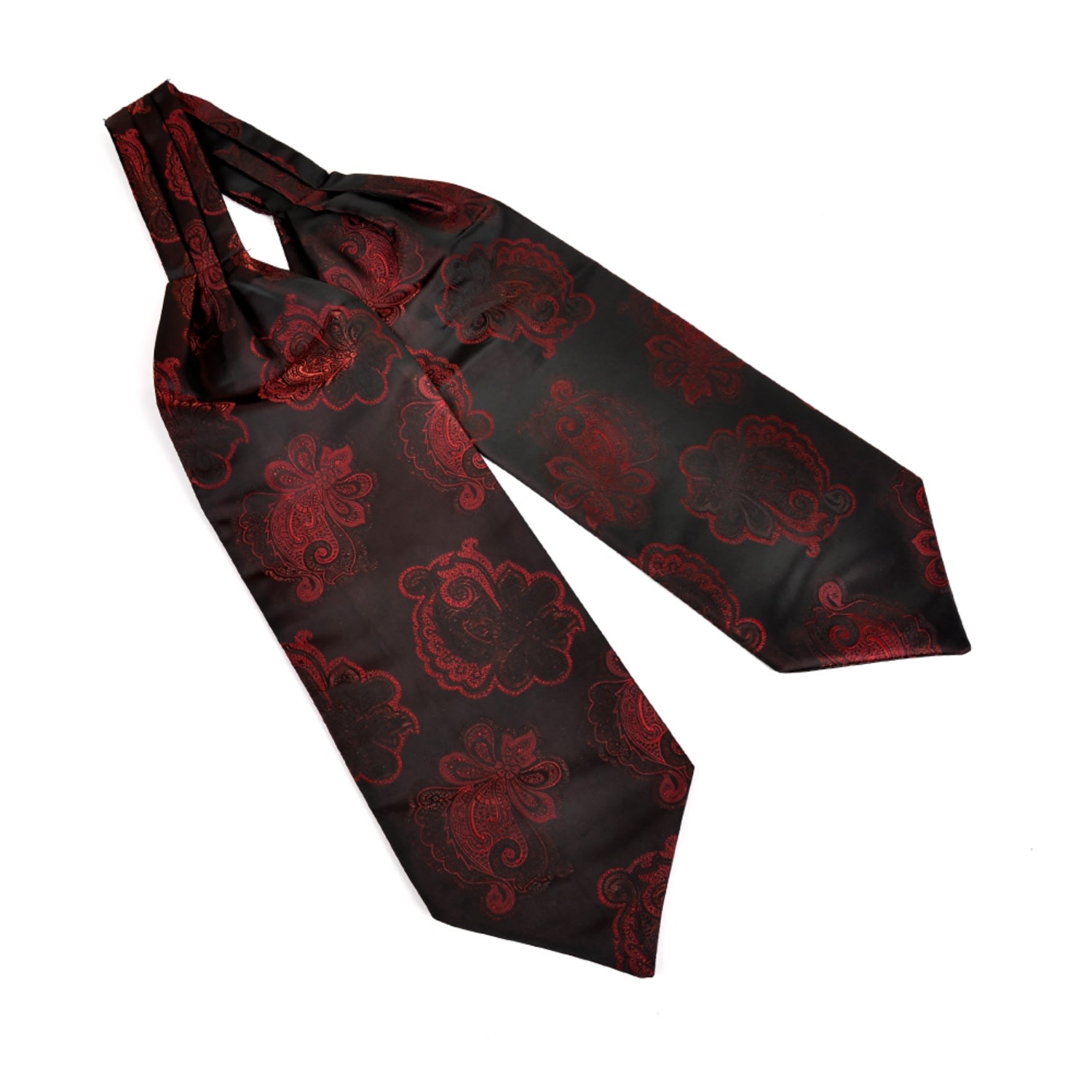 Men's Black / Red Self Tie Paisley Cravat – Wine Black | One Size | David Wej