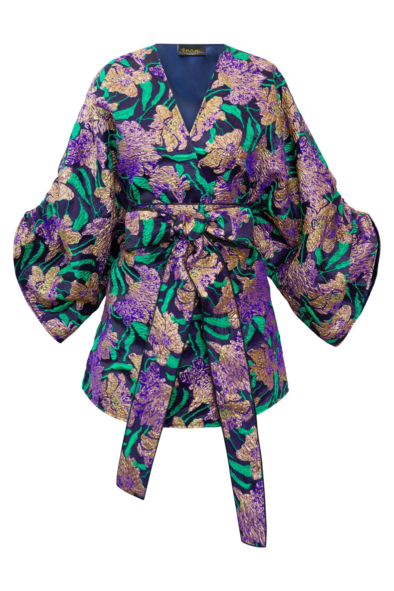 Women's Green / Black / Purple Theater Jacket In What The Flower - Purple | One Size | Byvinnik
