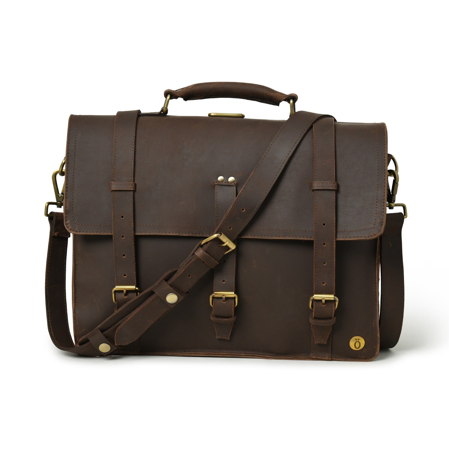 Men’s Brown Lakshan Messenger Bag Dötch Leather