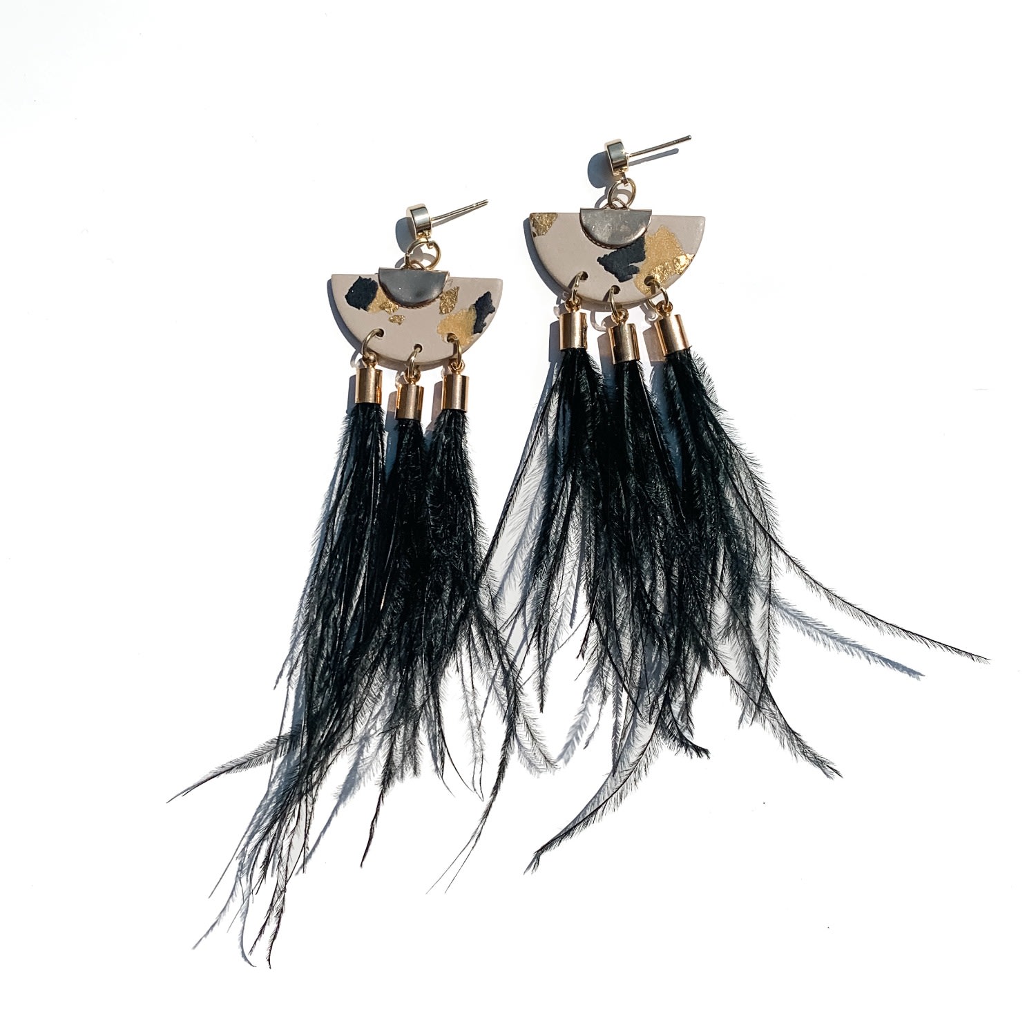 Women’s Leopard Feather Tassel Earrings Babaloo Jewelry