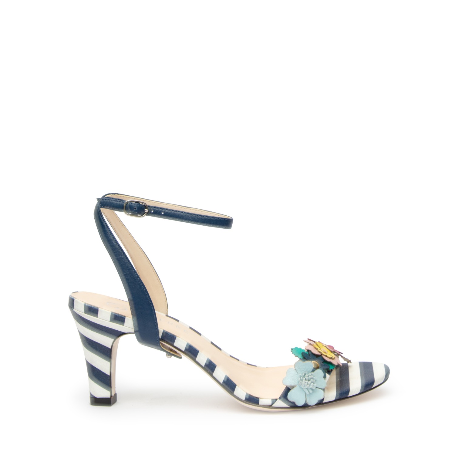 Alterre Customizable White V Mule + Marilyn Strap - White - 7