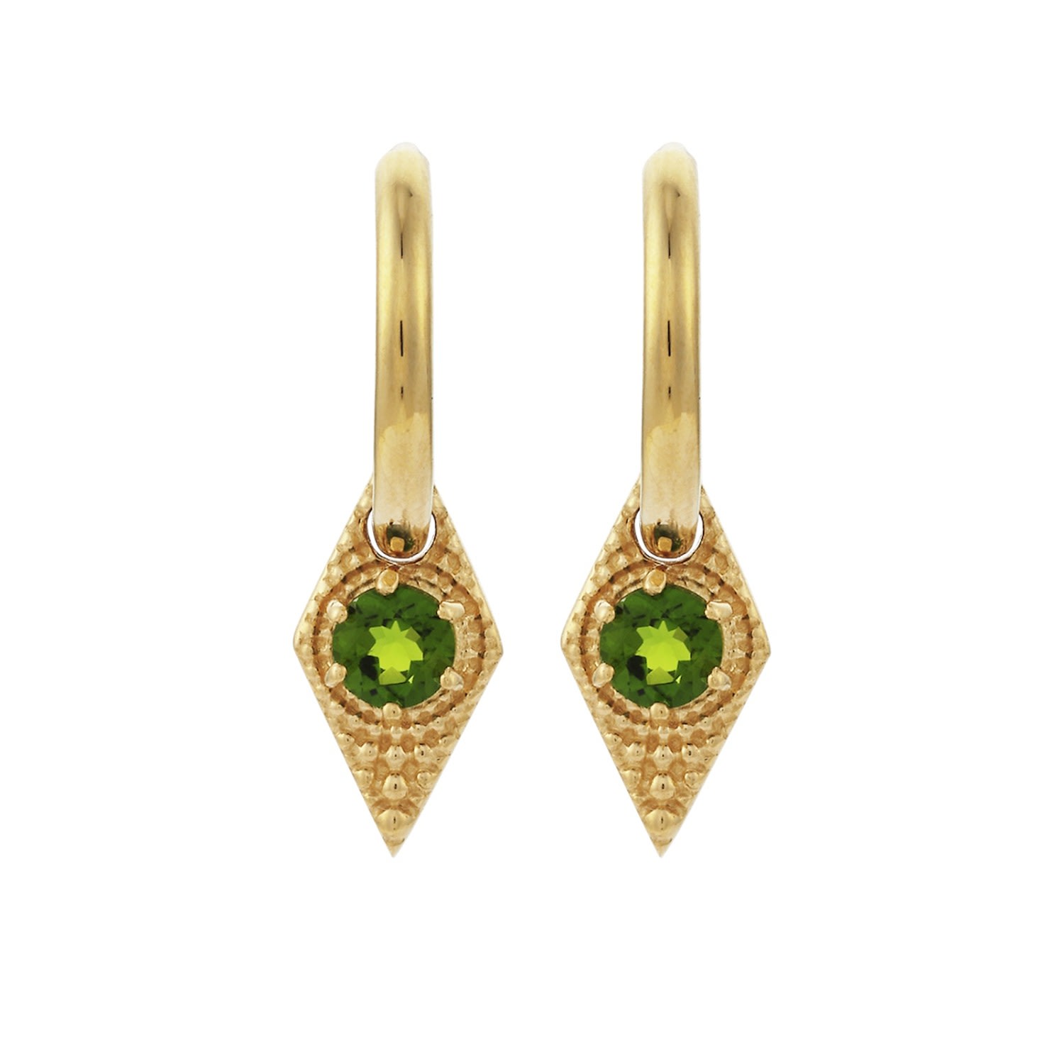 Women’s Gold / Green Zinnia Earrings Gold Zoe and Morgan