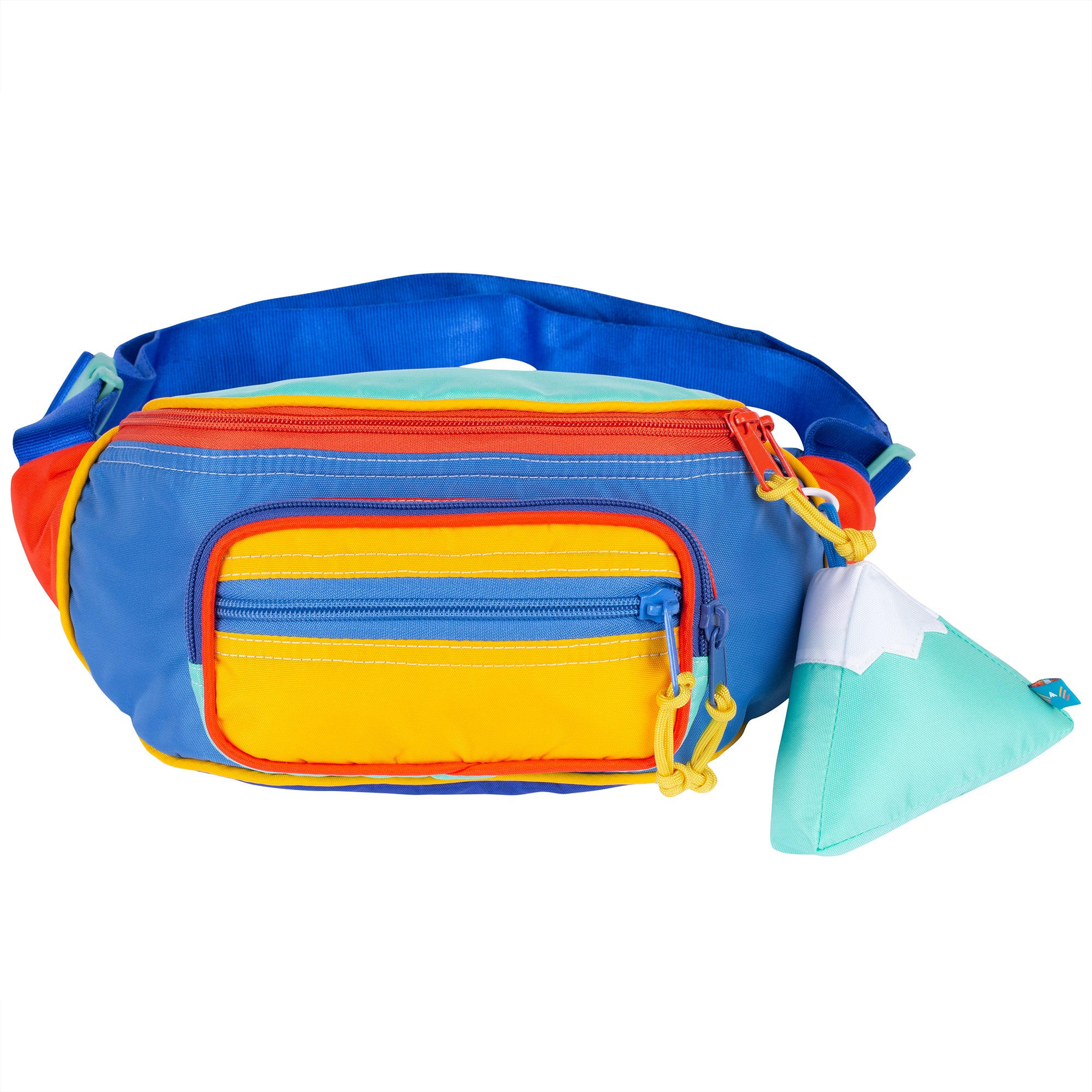Mokuyobi Women's Blue / Yellow / Orange Snacktime Fanny Pack Sling In Blue/yellow/orange