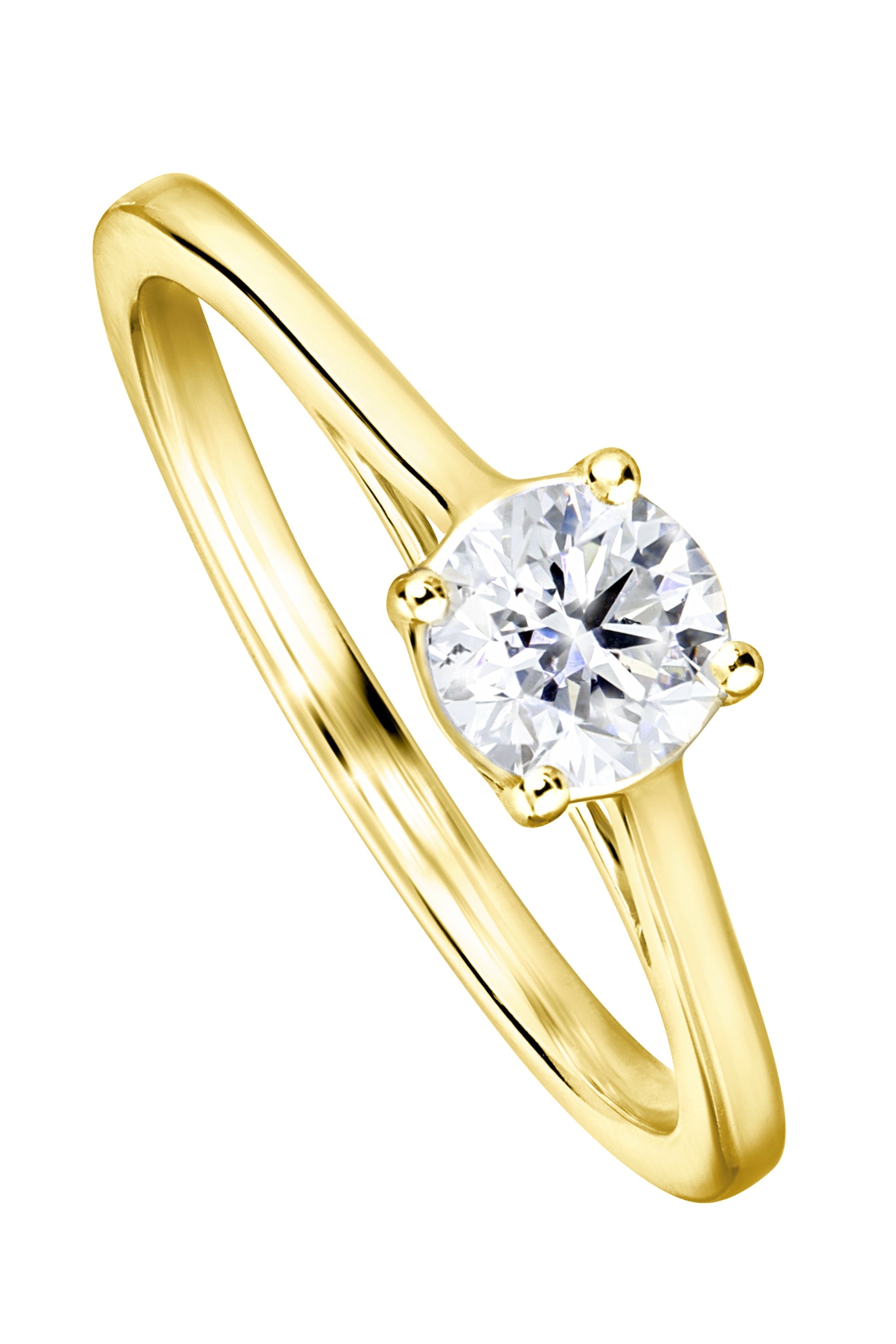 Women’s Celia Yellow Gold Half Carat Lab Grown Diamond Ring Created Brilliance