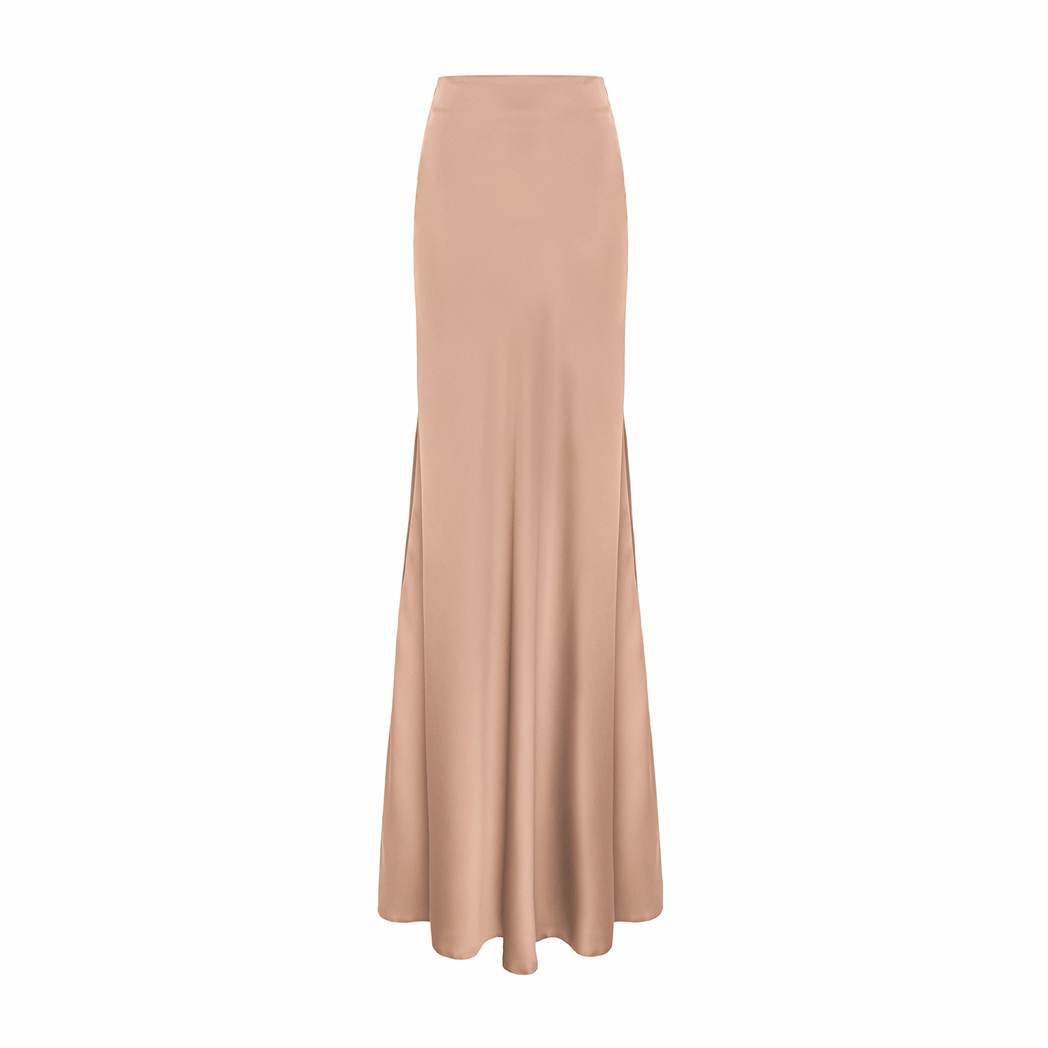 Bluzat Women's Neutrals Maxi Satin Skirt In Nude In Brown
