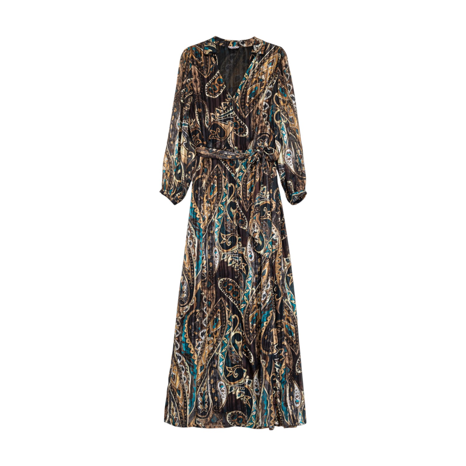 Niza Women's Brown Voluminous Poncho With Block Design In Brown