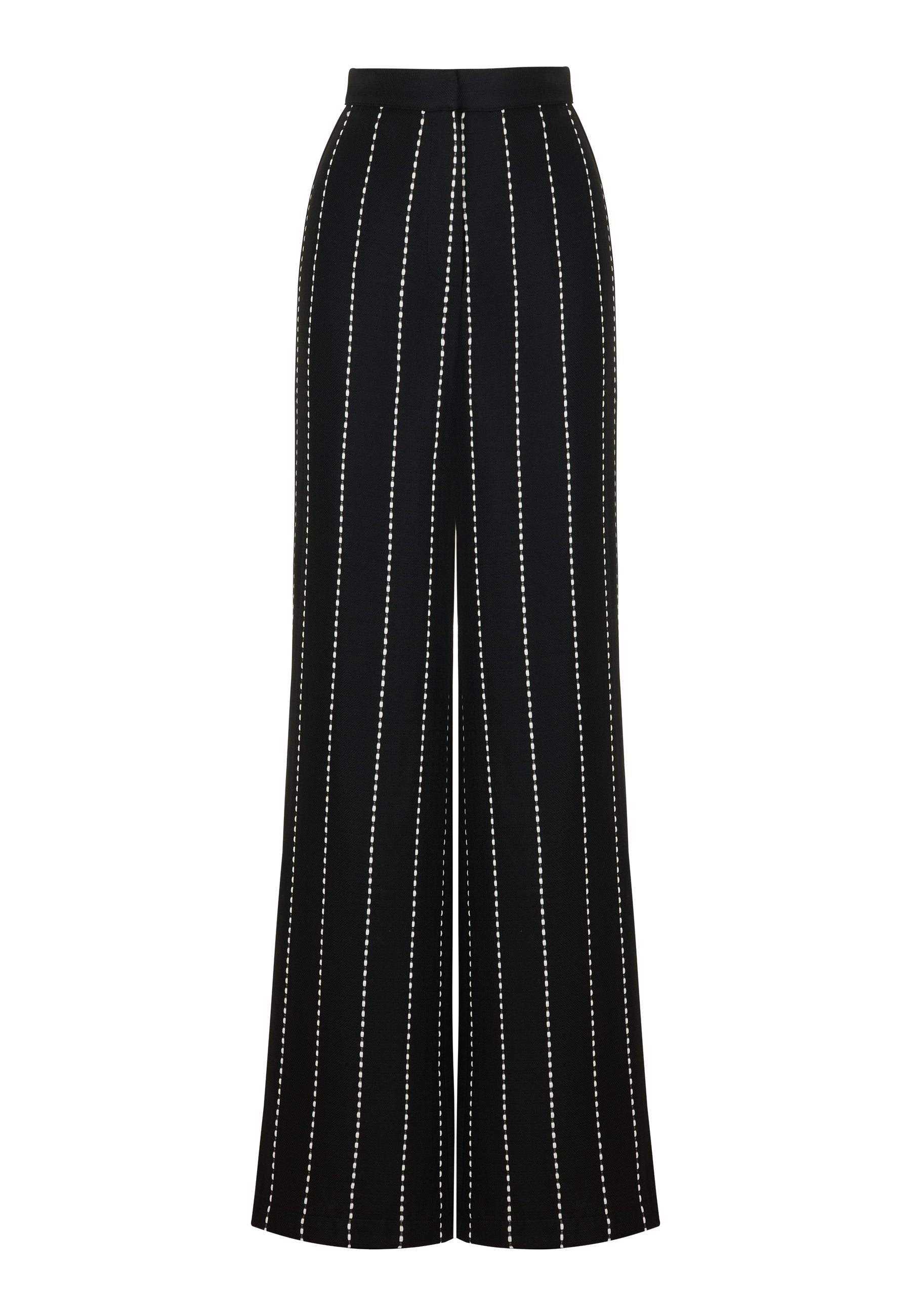 Nocturne Women's Black High Waisted Pintuck Stitched Pants In Black