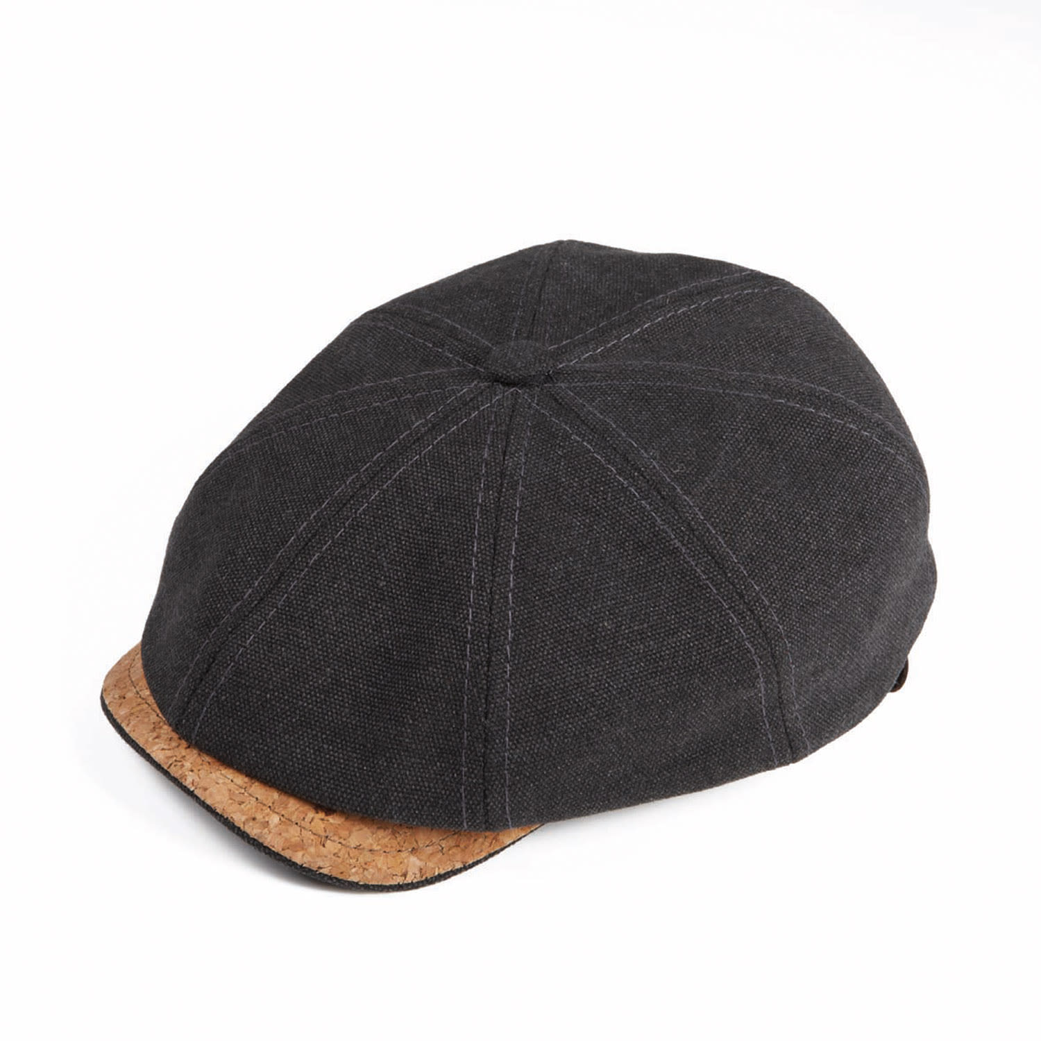 Dasmarca Hats Men's Ryder Ash Grey Summer Cotton Canvas Bakerboy Newsboy Cap With Cork Visor Peak In Grey