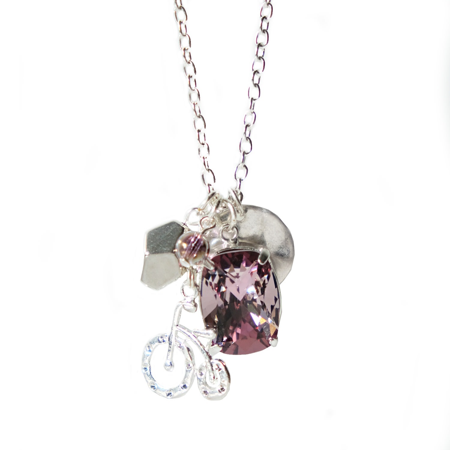 Women’s Pink / Purple / Silver Another Story Necklace Silver And Rose Nadia Minkoff