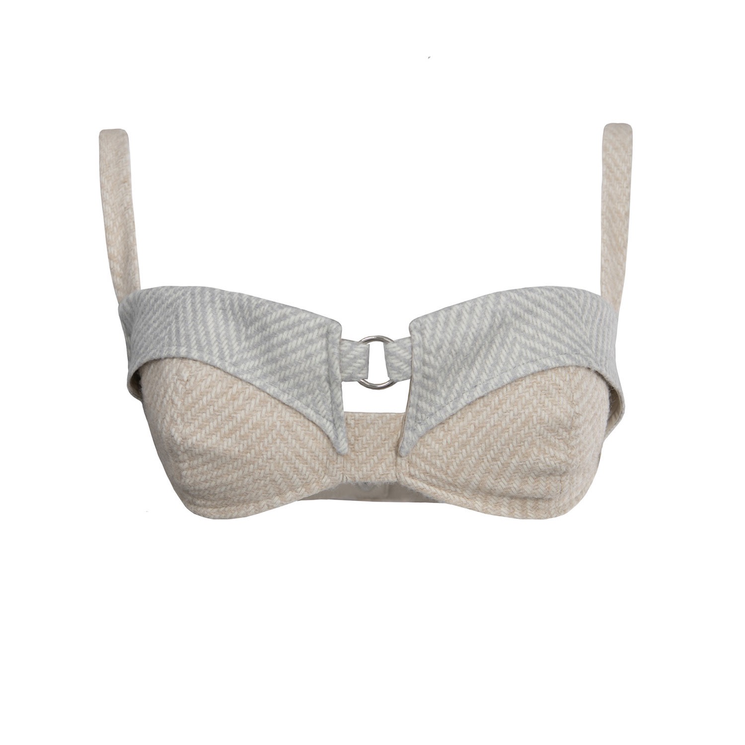 Vestiaire D'un Oiseau Libre Women's Neutrals Alpaca Wool Ring Top In Beige/gray