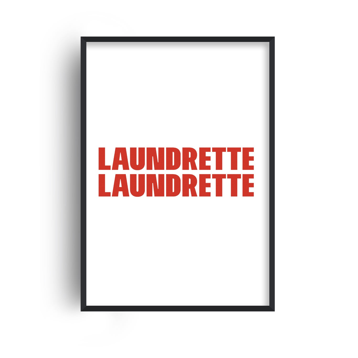 Fanclub Red / Neutrals Laundrette Retro Giclée Art Print In Red