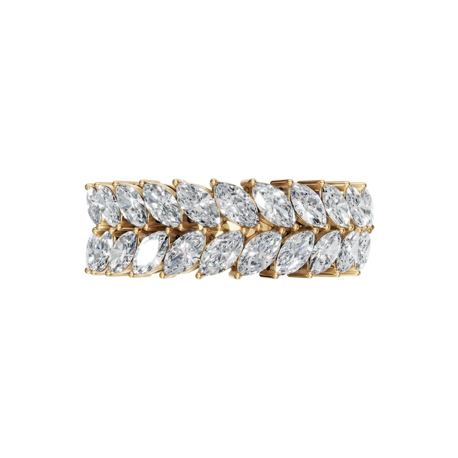 Aya Fine Jewelry Women's White / Yellow / Rose Gold Fourteen Kt Crowned Marquise Diamond Ring