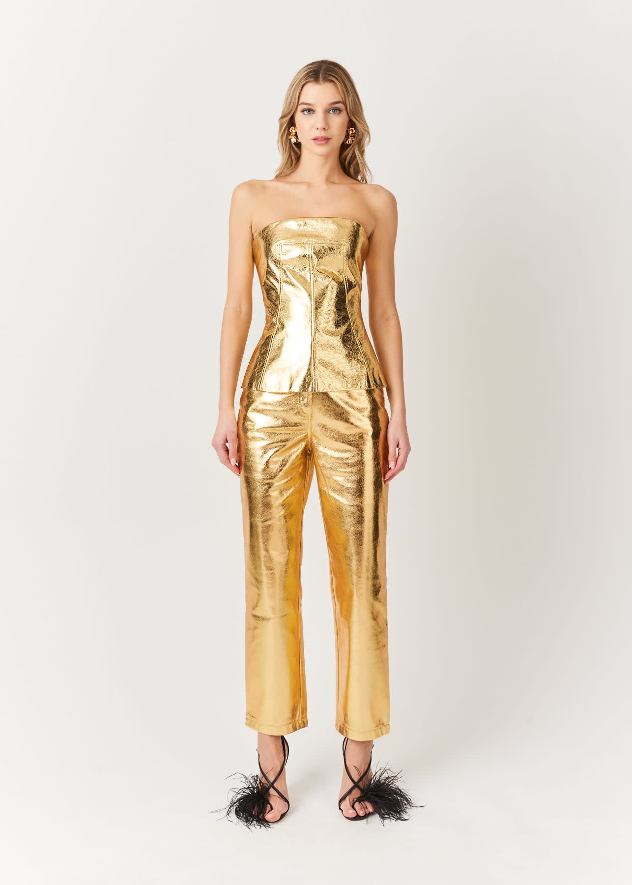 Amy Lynn Lupe pants in rainbow metallic