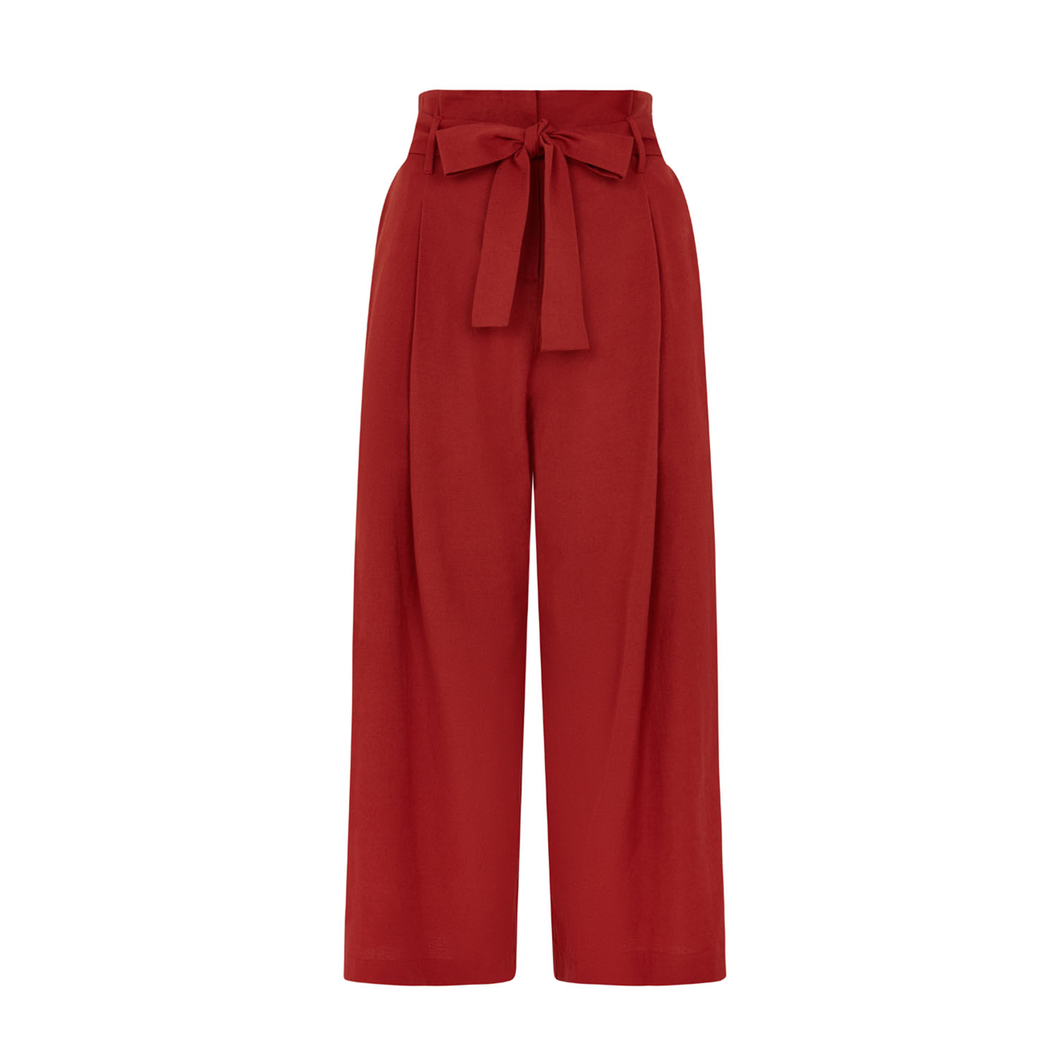 Emily And Fin Women's Red Gilda Cotton Linen Paprika Trouser