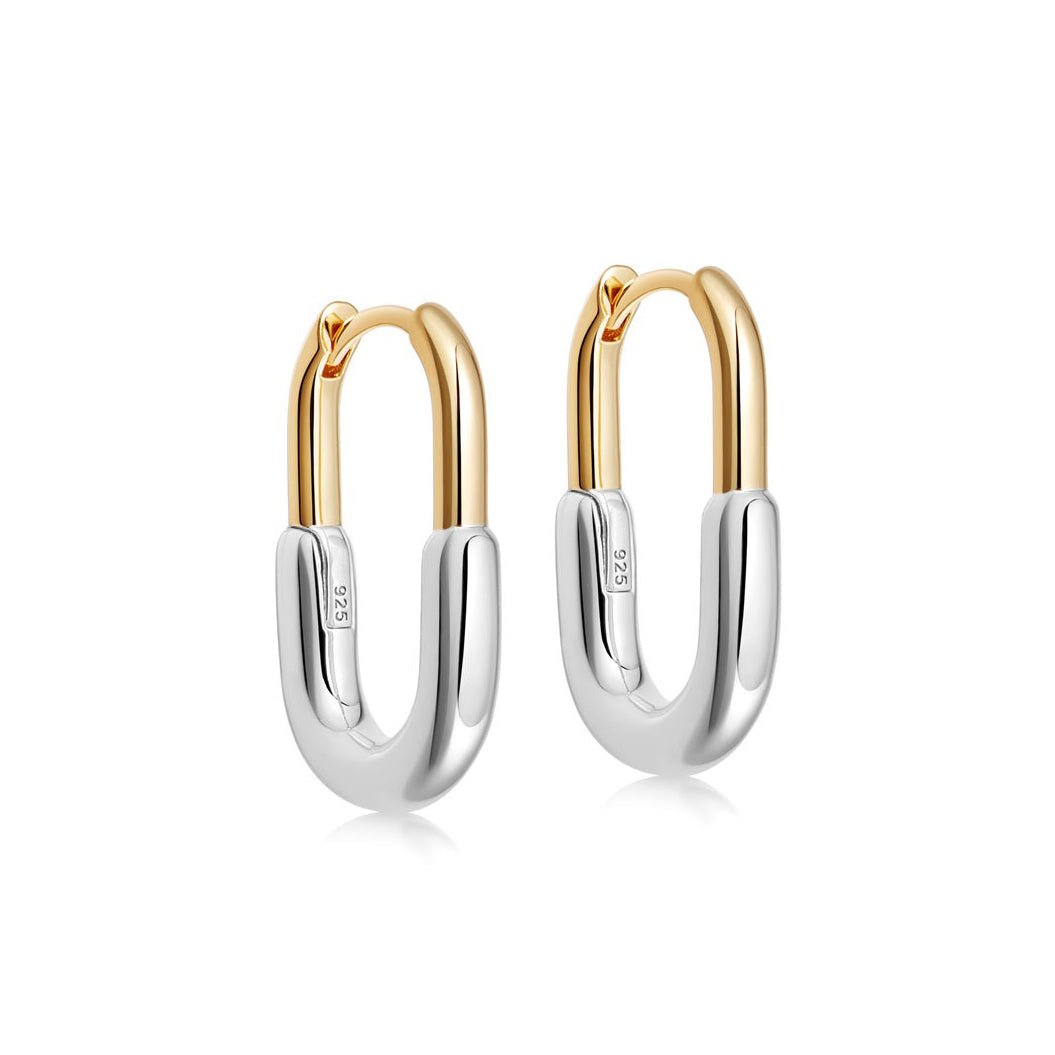 Gold Trip Women's Gold / Silver Two Tone U Hoops