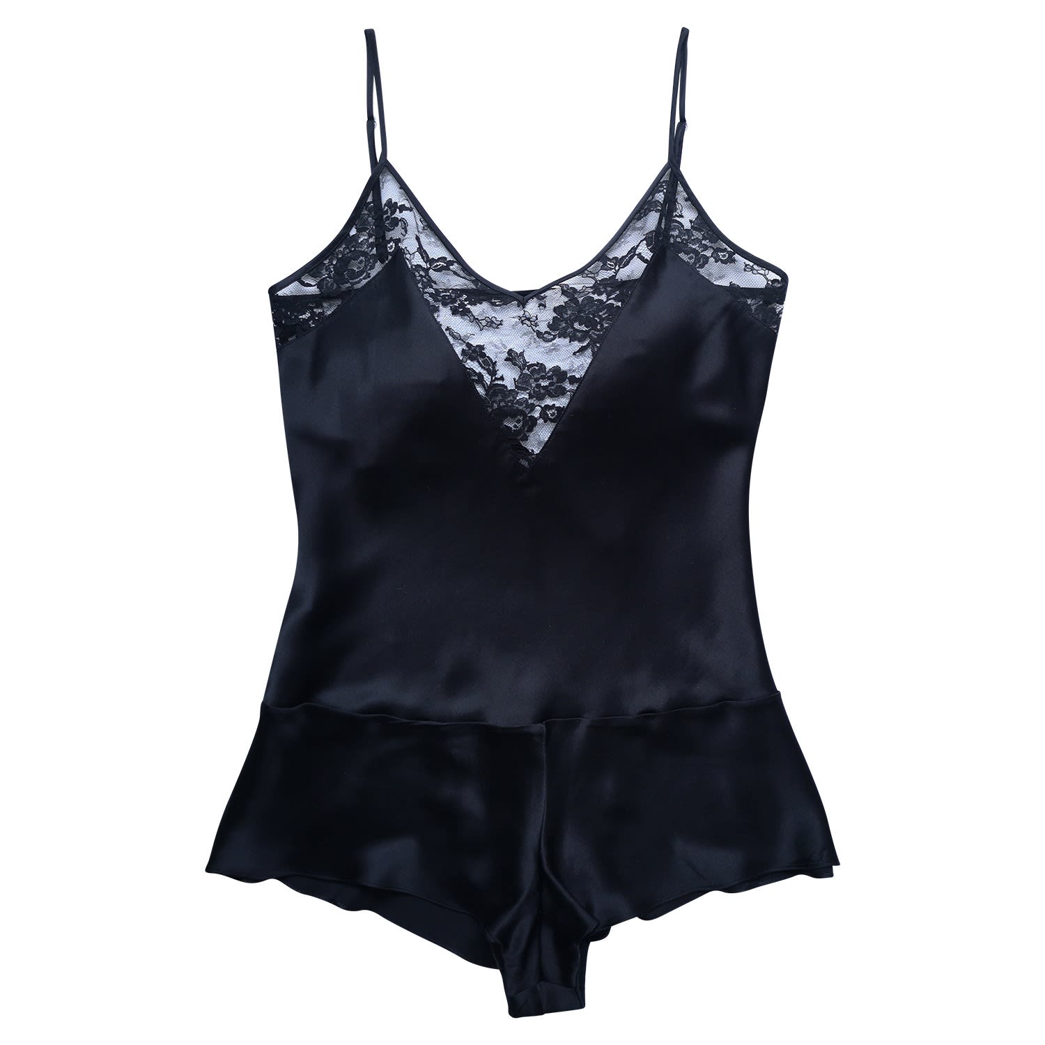 black silk playsuit