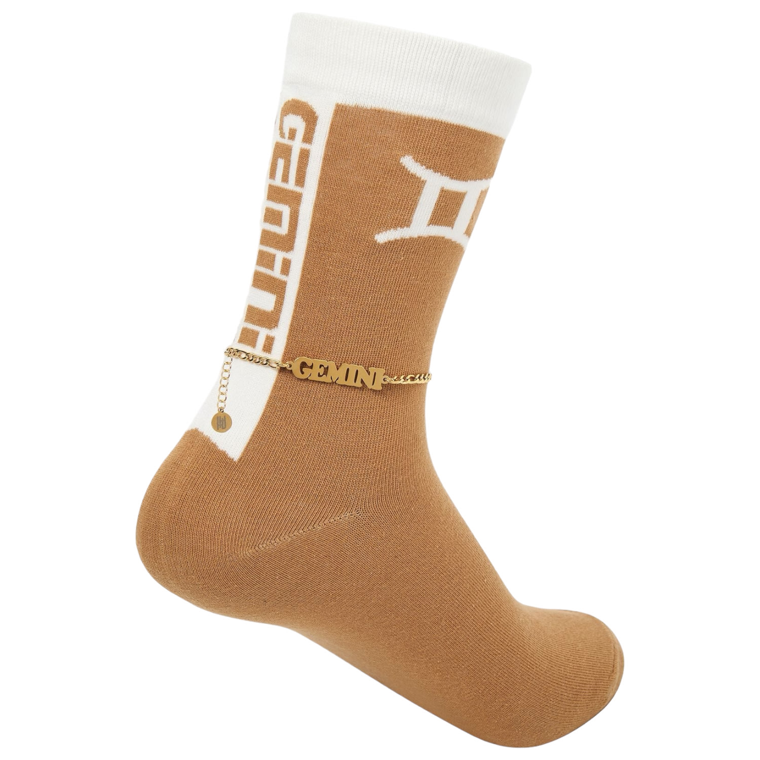 High Heel Jungle By Kathryn Eisman Women's Gold Gemini Sock And Anklet Set In Gold
