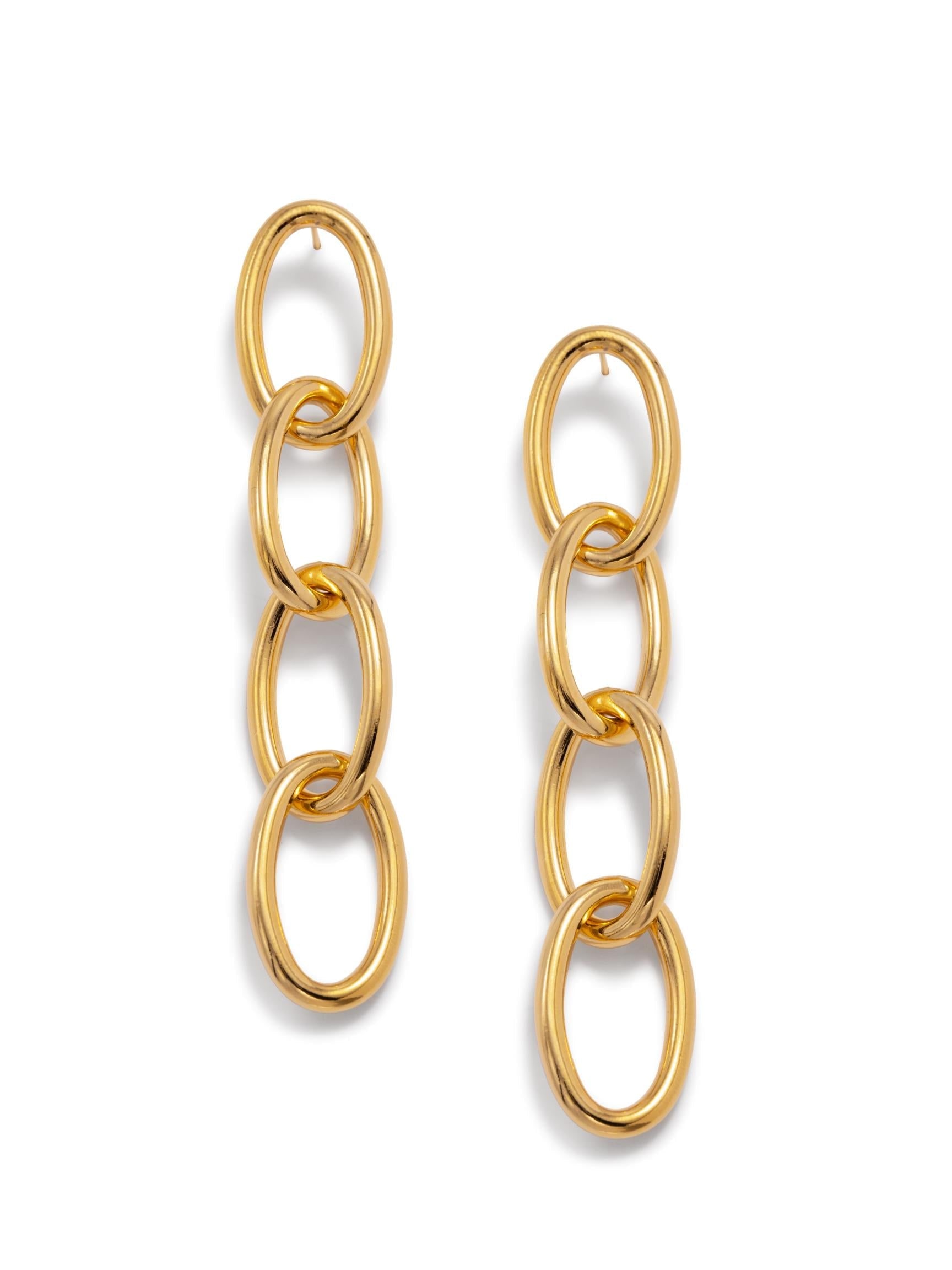 Jaredjamin Women's Gold Everly Drop Chain Post Earrings