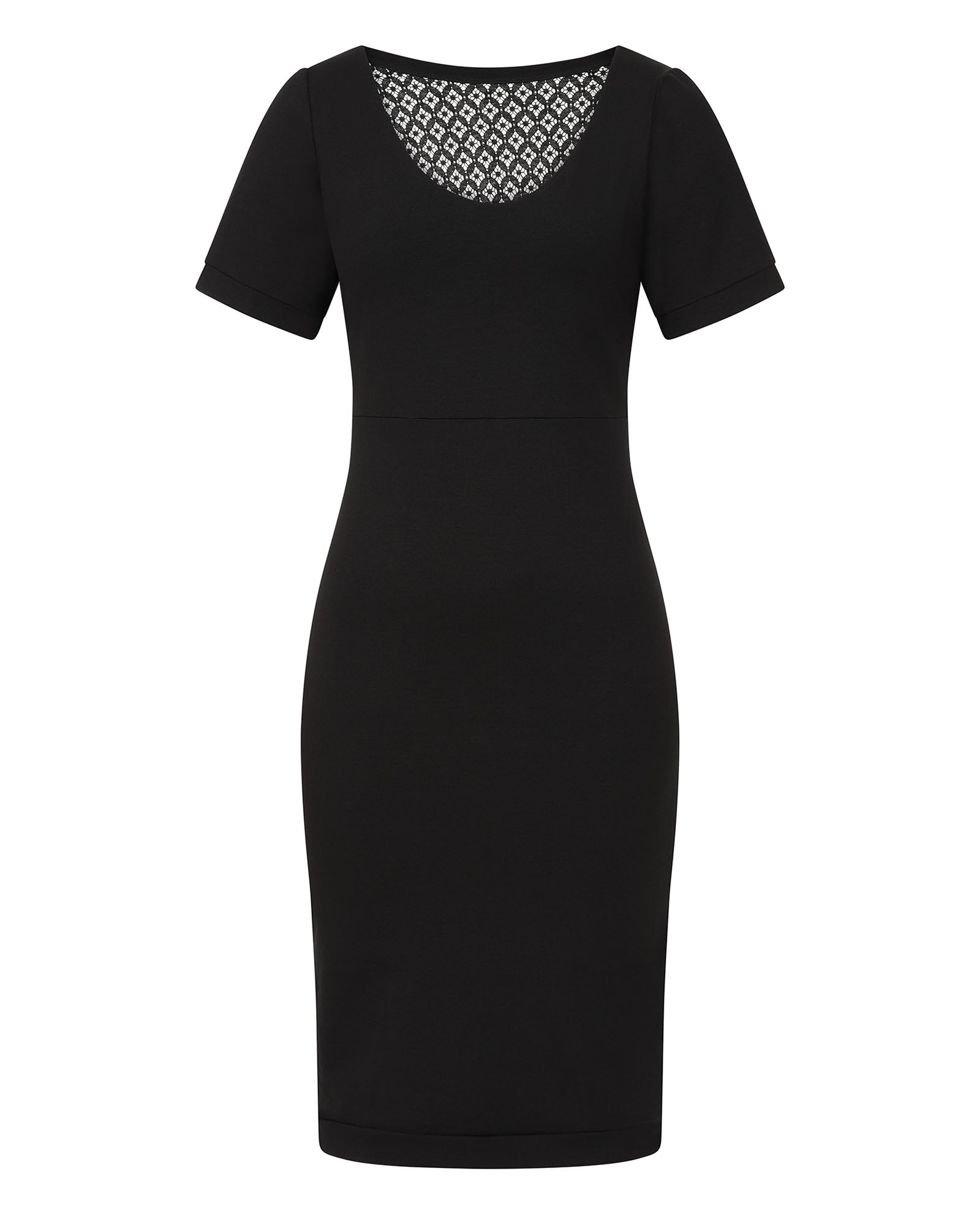 Women's Black Lace Back Jersey Midi Dress | Extra Small | Sophie Cameron Davies