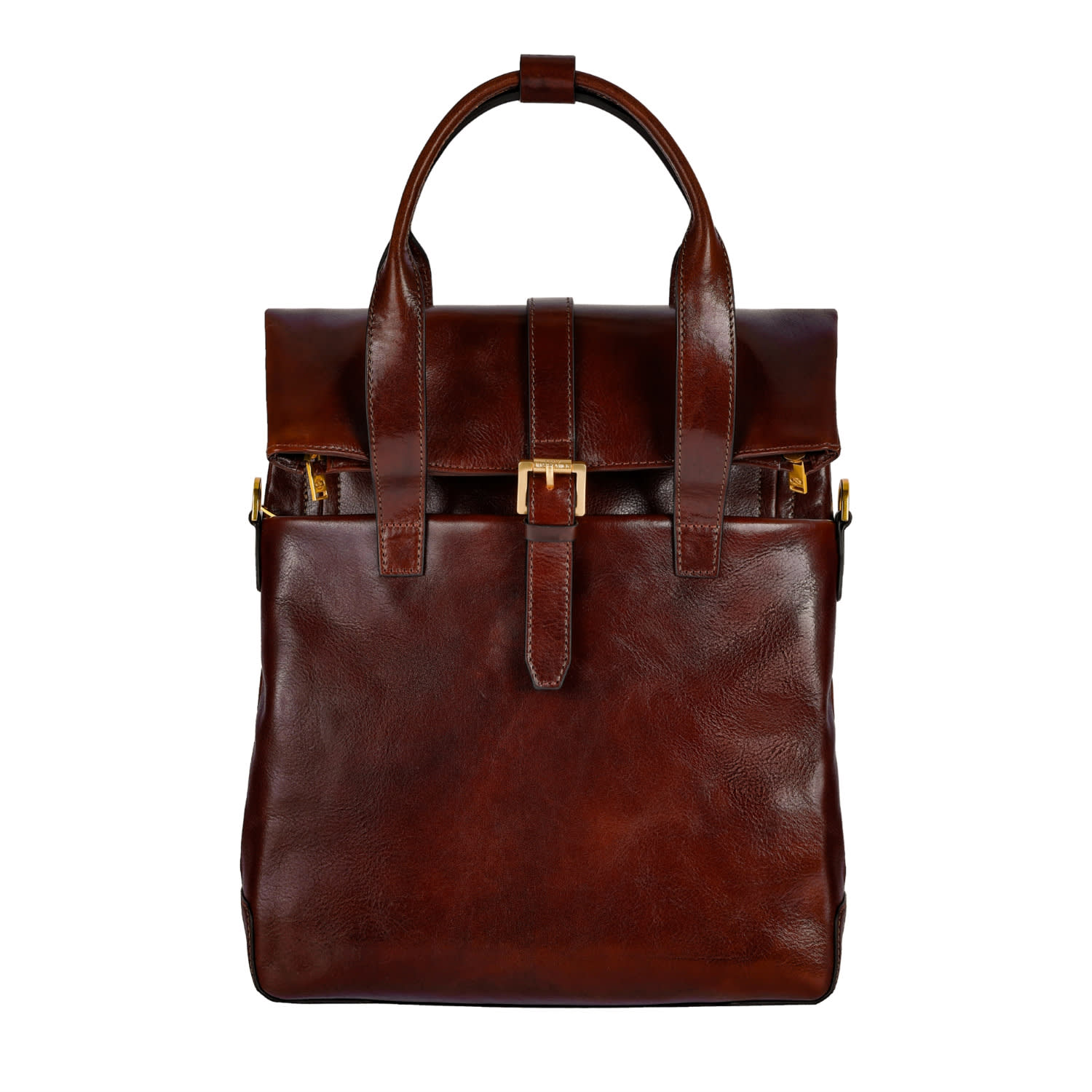 Time Resistance Womens Convertible Leather Backpack Shoulder Bag In Brown - The Awakening In Brown