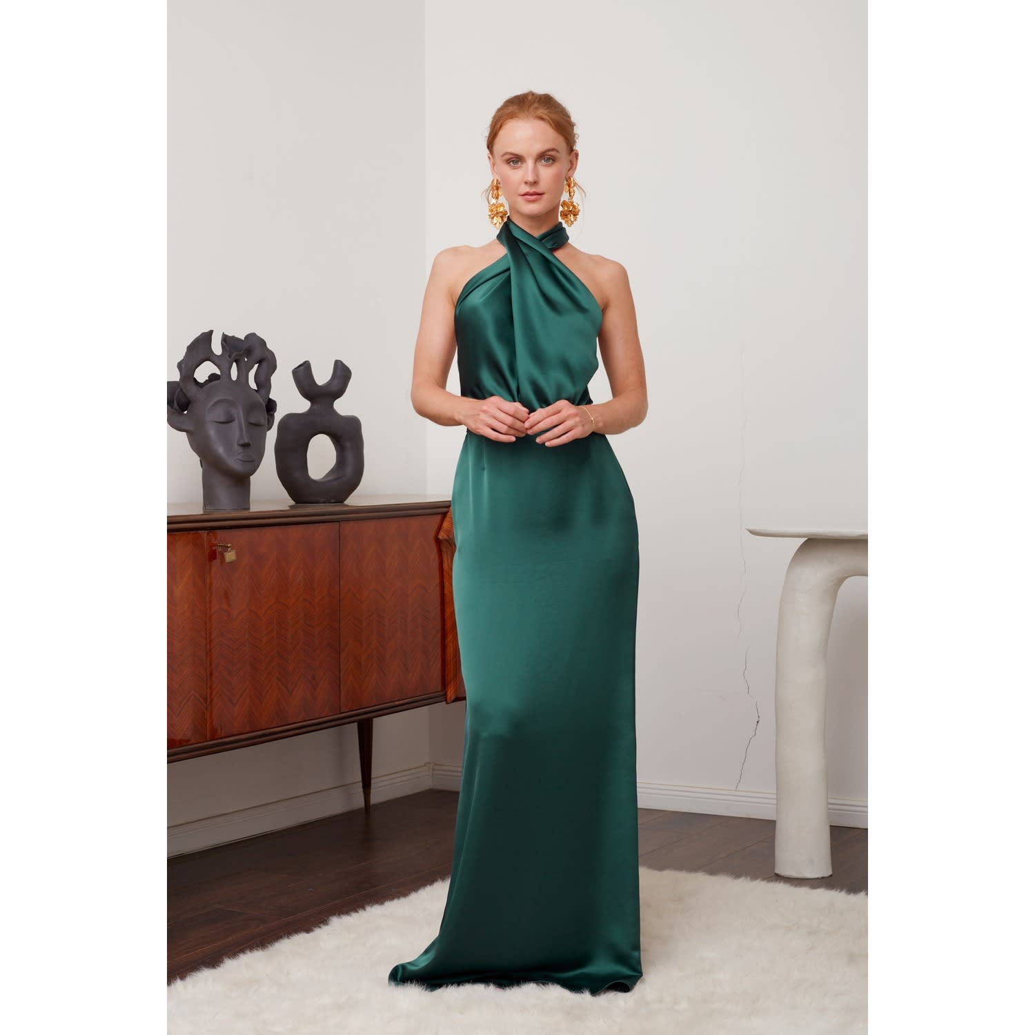 luli fama halter ring dress Luli Fama: Halter Ring One-Piece